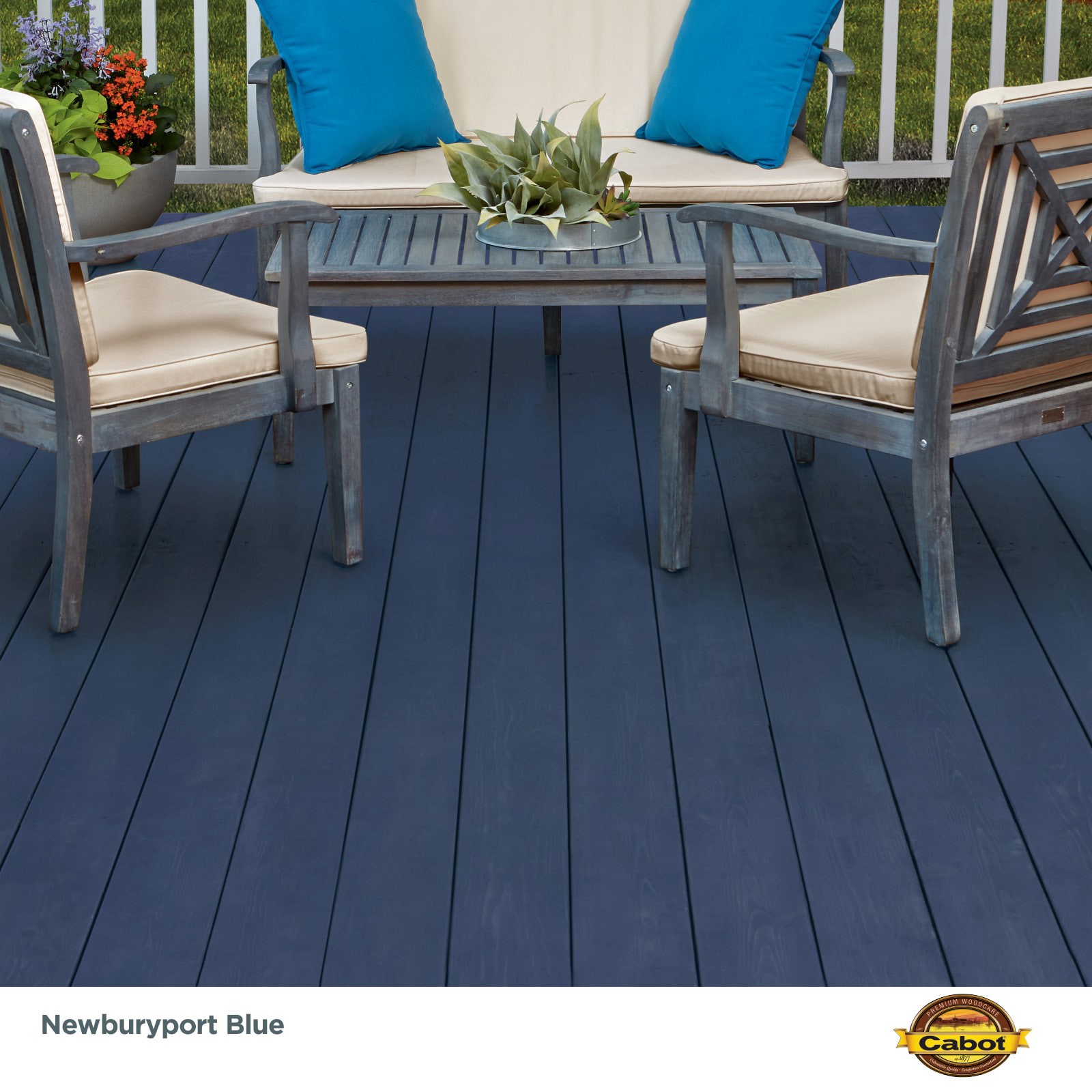 slide 2 of 6, Cabot 2023 Outdoor Trend Of The Year Newburyport Blue Solid Exterior Wood Stain and Sealer (1-Gallon), 