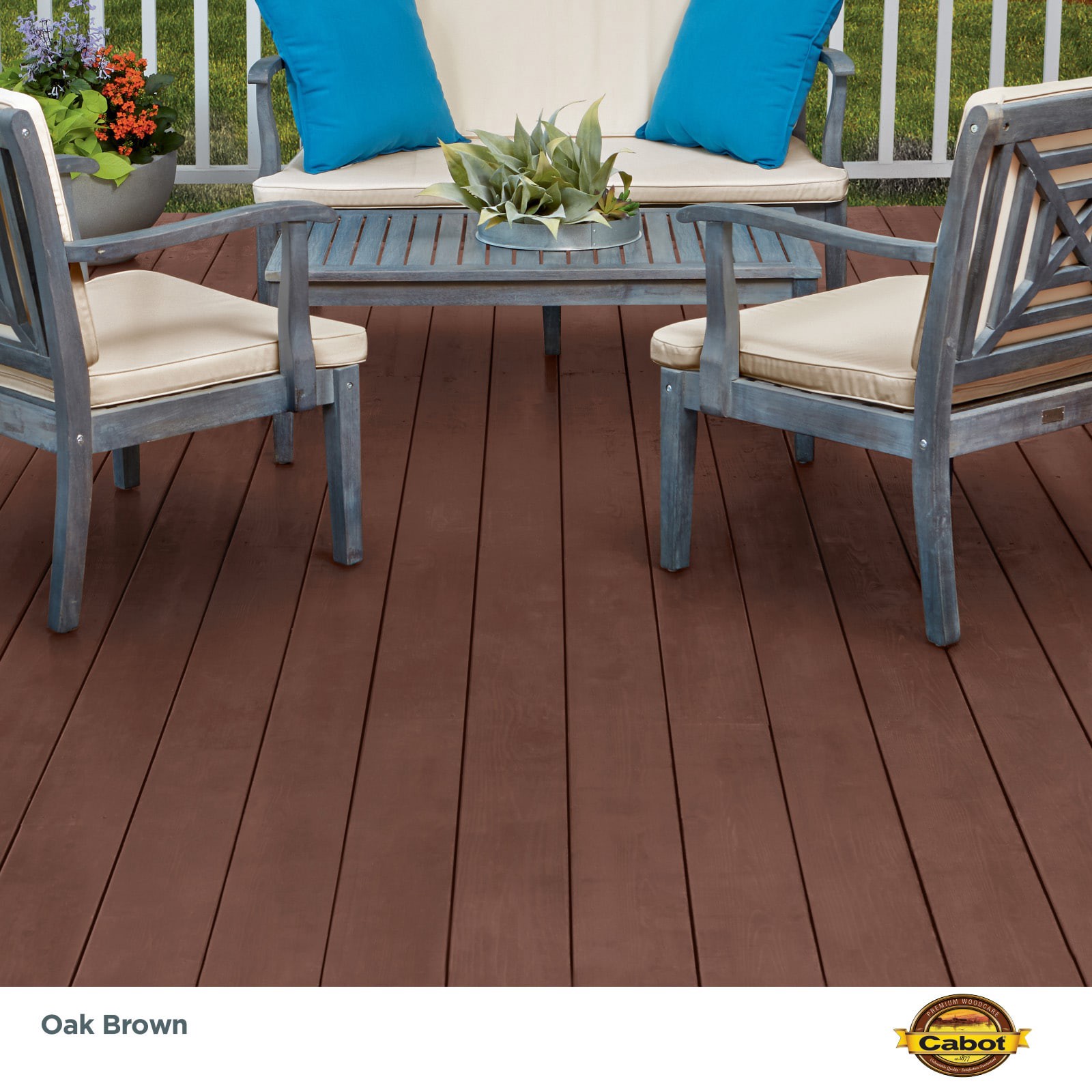 slide 2 of 6, Cabot Oak Brown Solid Exterior Wood Stain and Sealer (1-Gallon), 