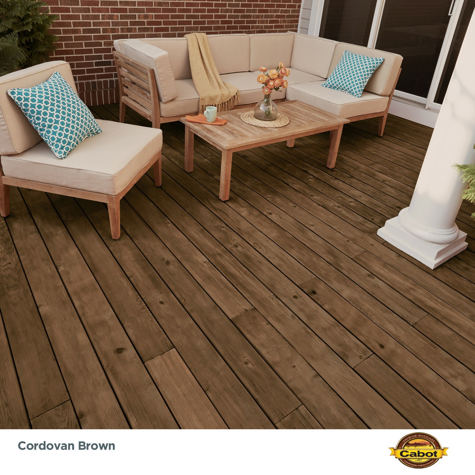 slide 3 of 6, Cabot Cordovan Brown Semi-transparent Exterior Wood Stain and Sealer (5-Gallon), 