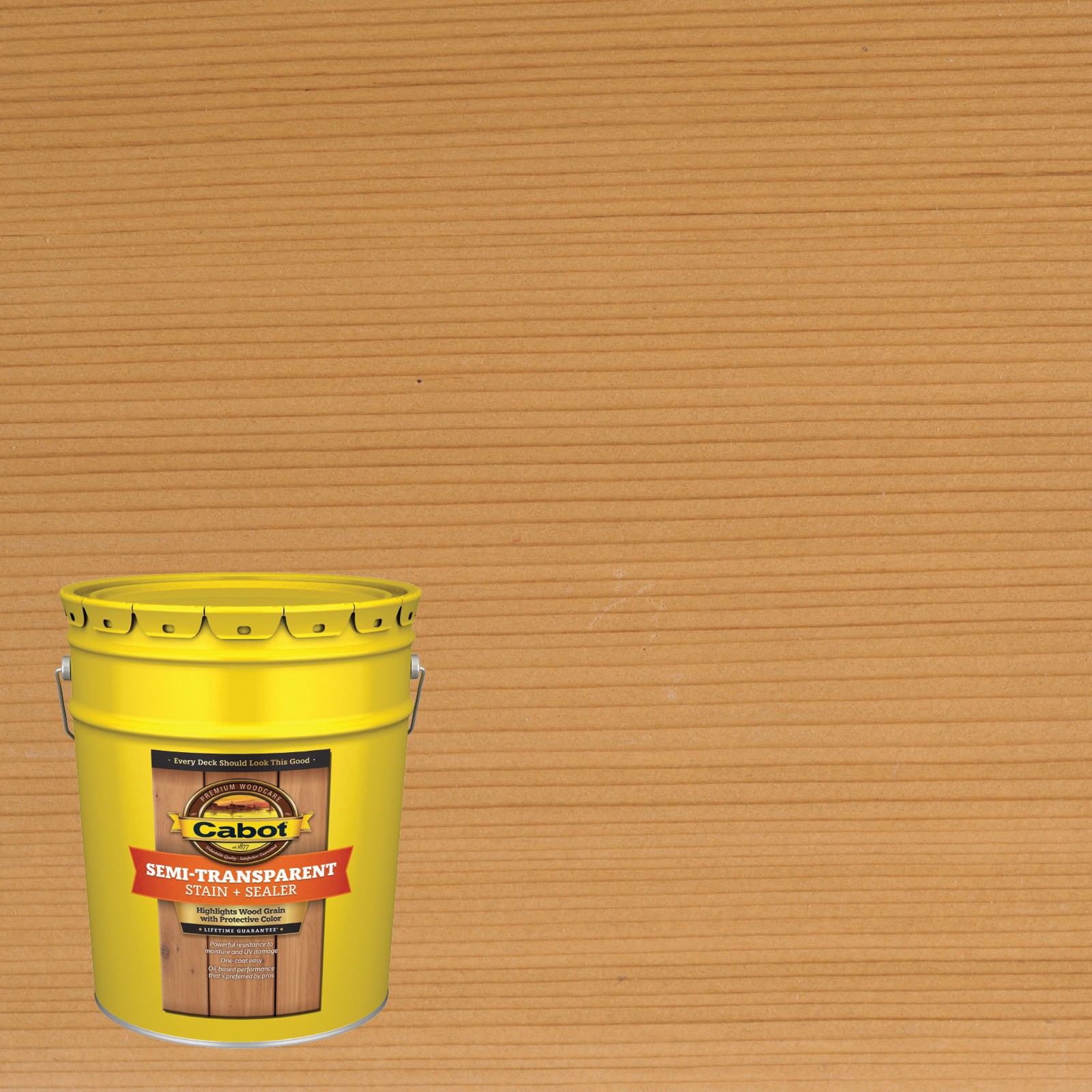 slide 1 of 6, Cabot New Cedar Semi-transparent Exterior Wood Stain and Sealer (5-Gallon), 