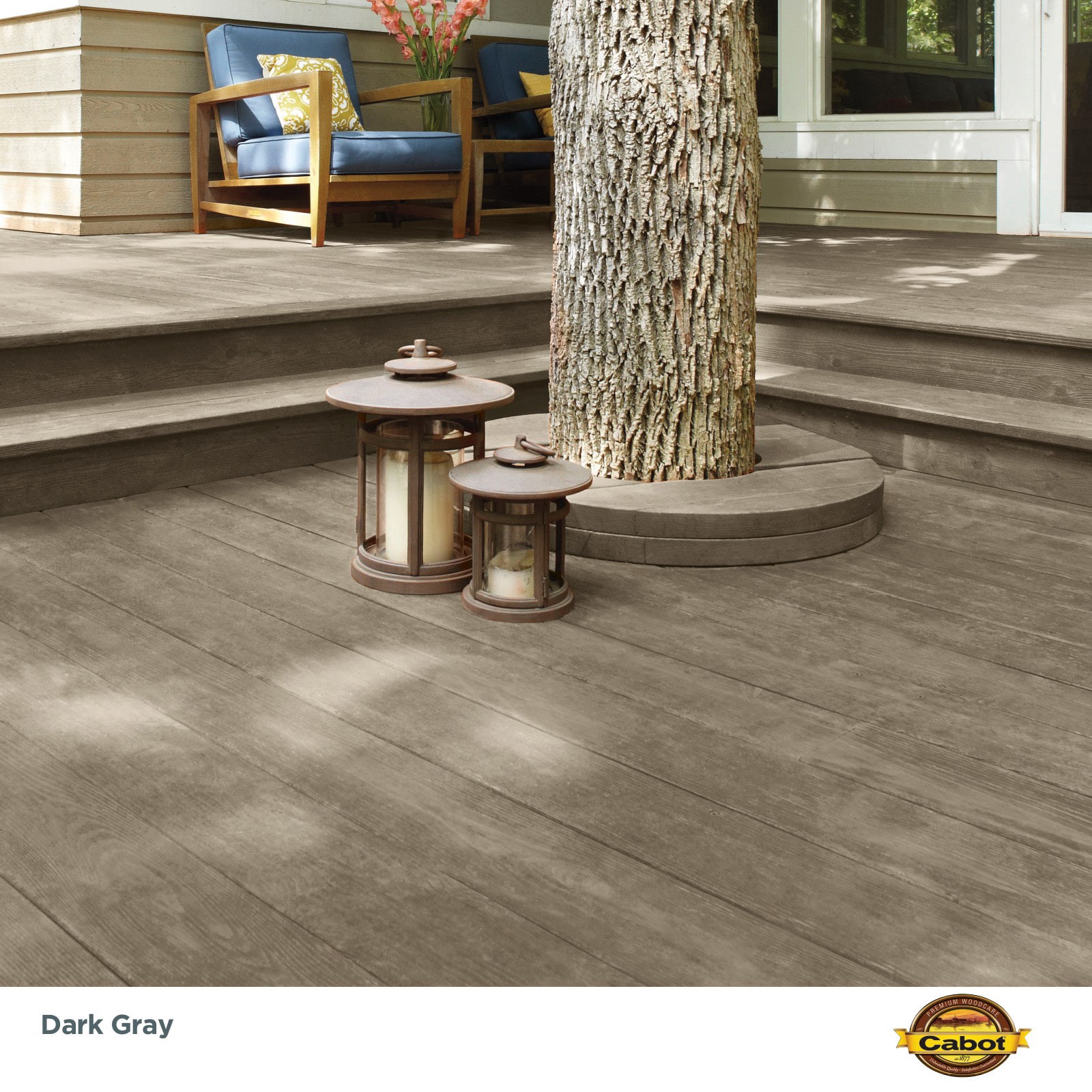 slide 2 of 6, Cabot Dark Gray Semi-solid Exterior Wood Stain and Sealer (1-Gallon), 
