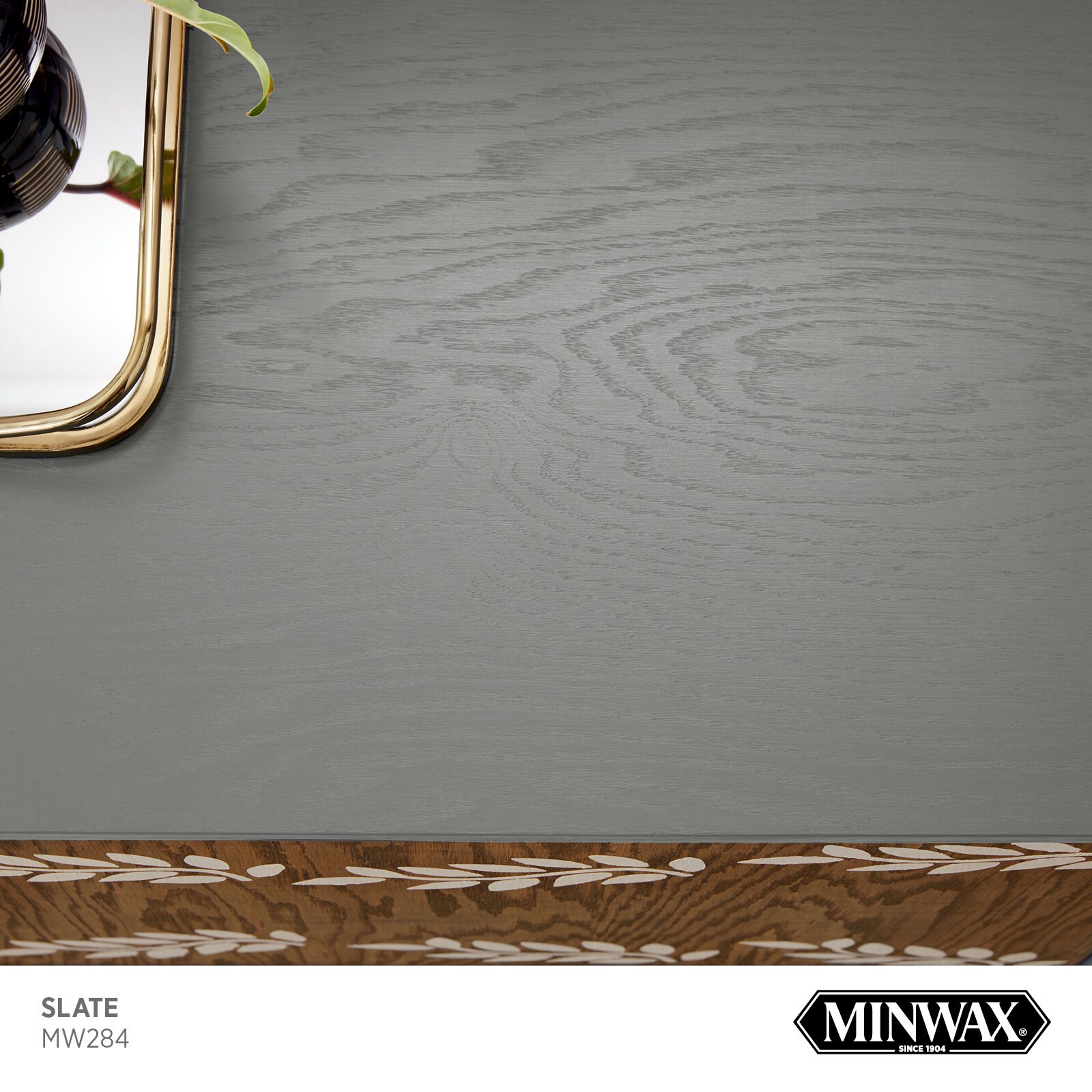 slide 2 of 6, Minwax Wood Finish Water-based Slate MW284 Solid Interior Stain ( 1-quart ), 1 ct