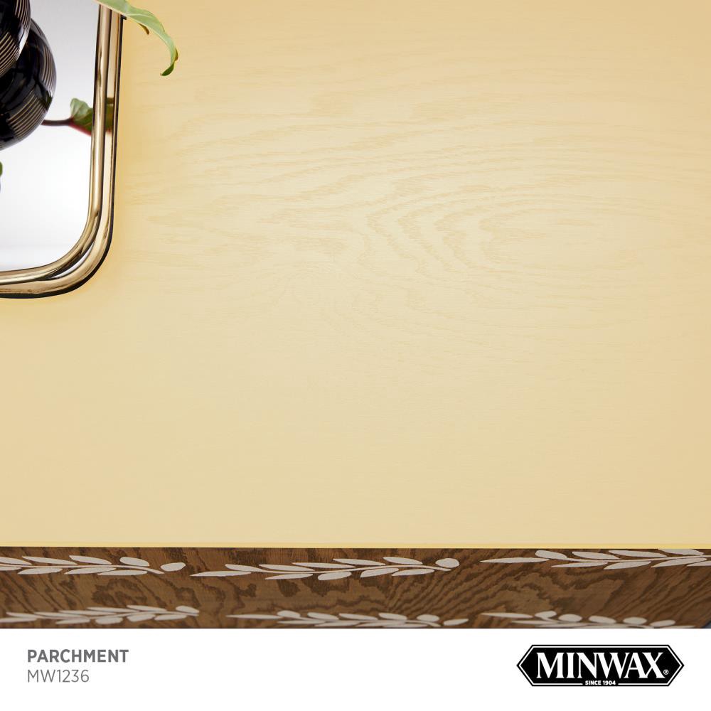 slide 2 of 6, Minwax Wood Finish Water-based Parchment MW1236 Solid Interior Stain ( 1-quart ), 1 ct