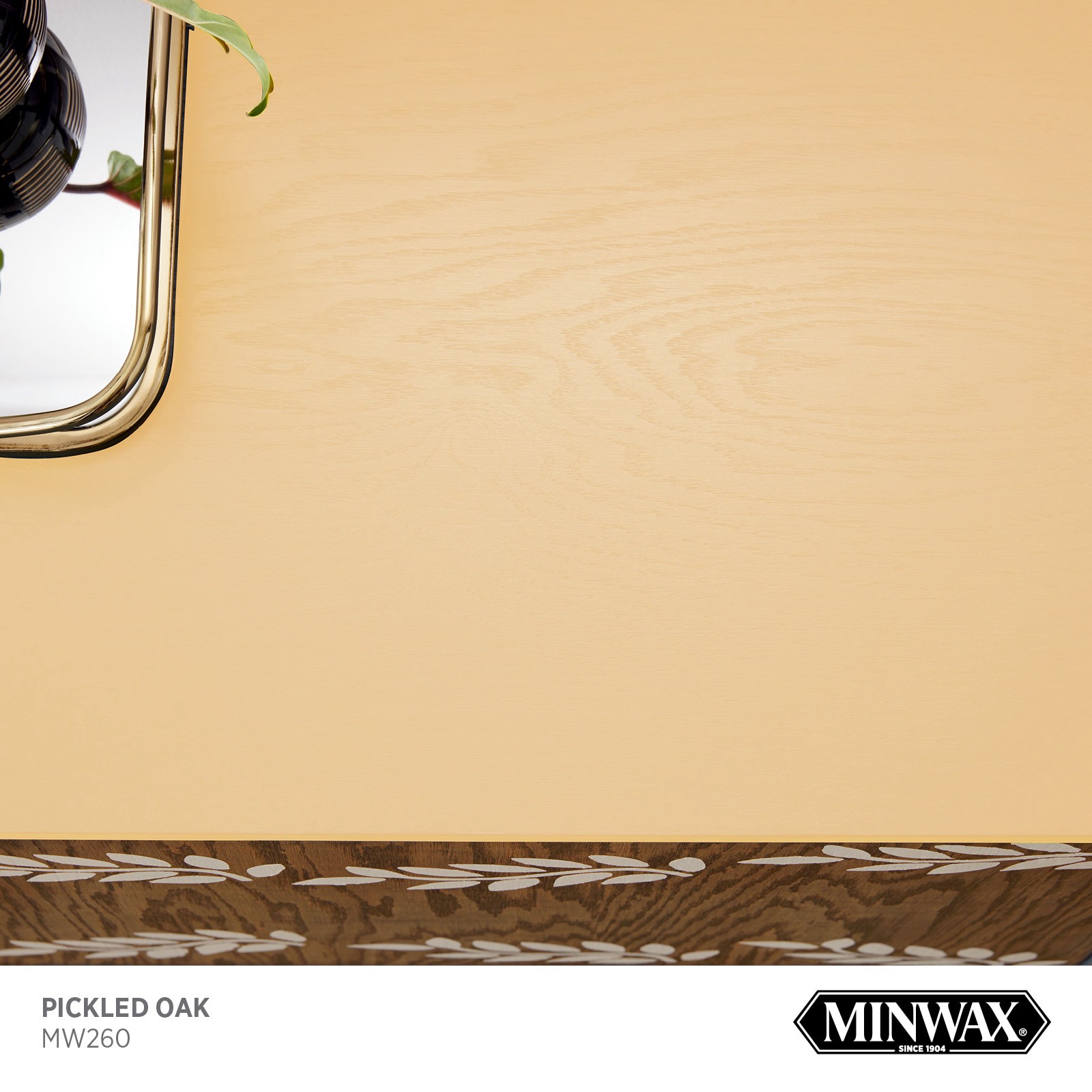 slide 2 of 6, Minwax Wood Finish Water-based Pickled Oak MW260 Solid Interior Stain ( 1-quart ), 1 ct