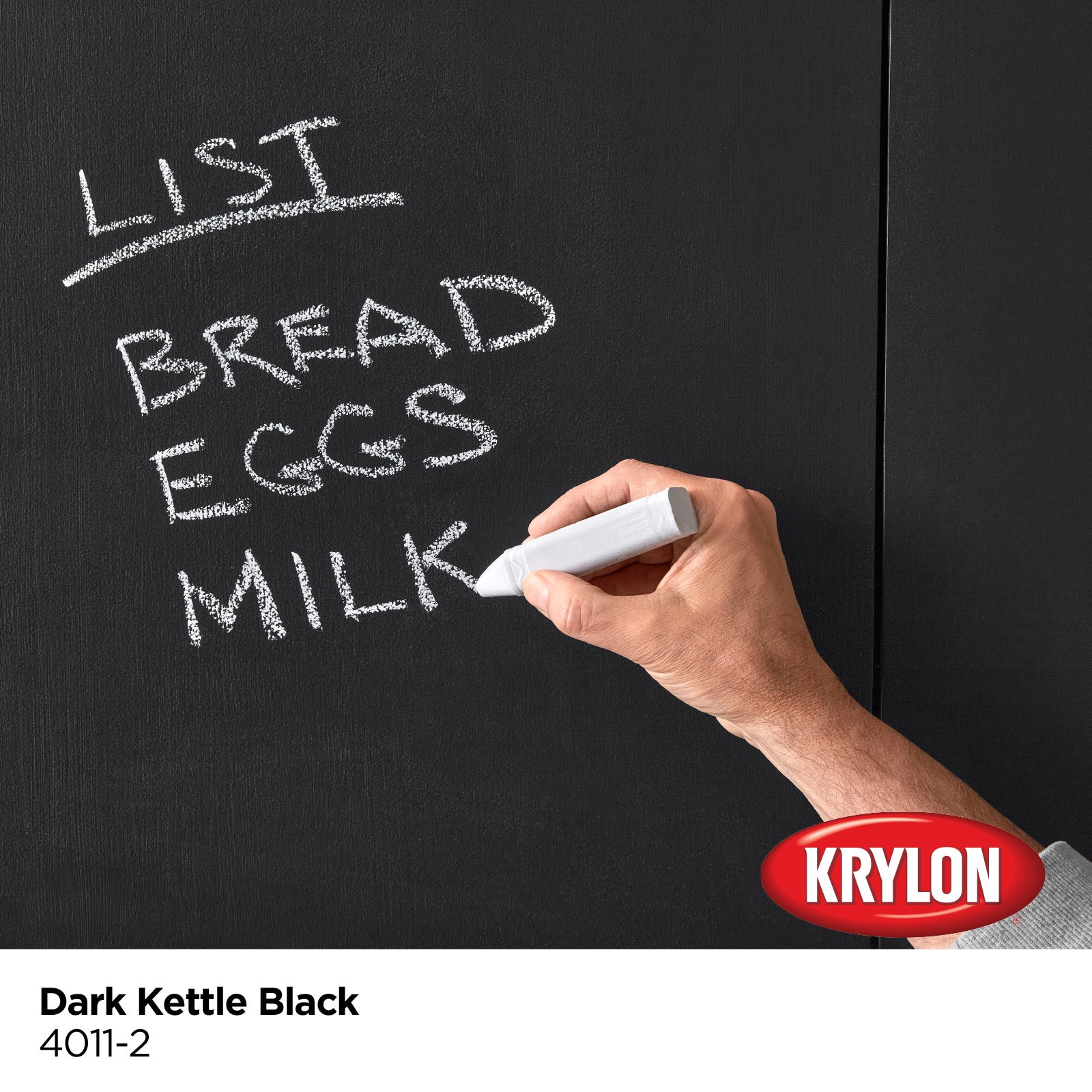 slide 3 of 6, Krylon Latex Dark Kettle Black 4011-2 Chalkboard Paint (1-quart), 1 ct
