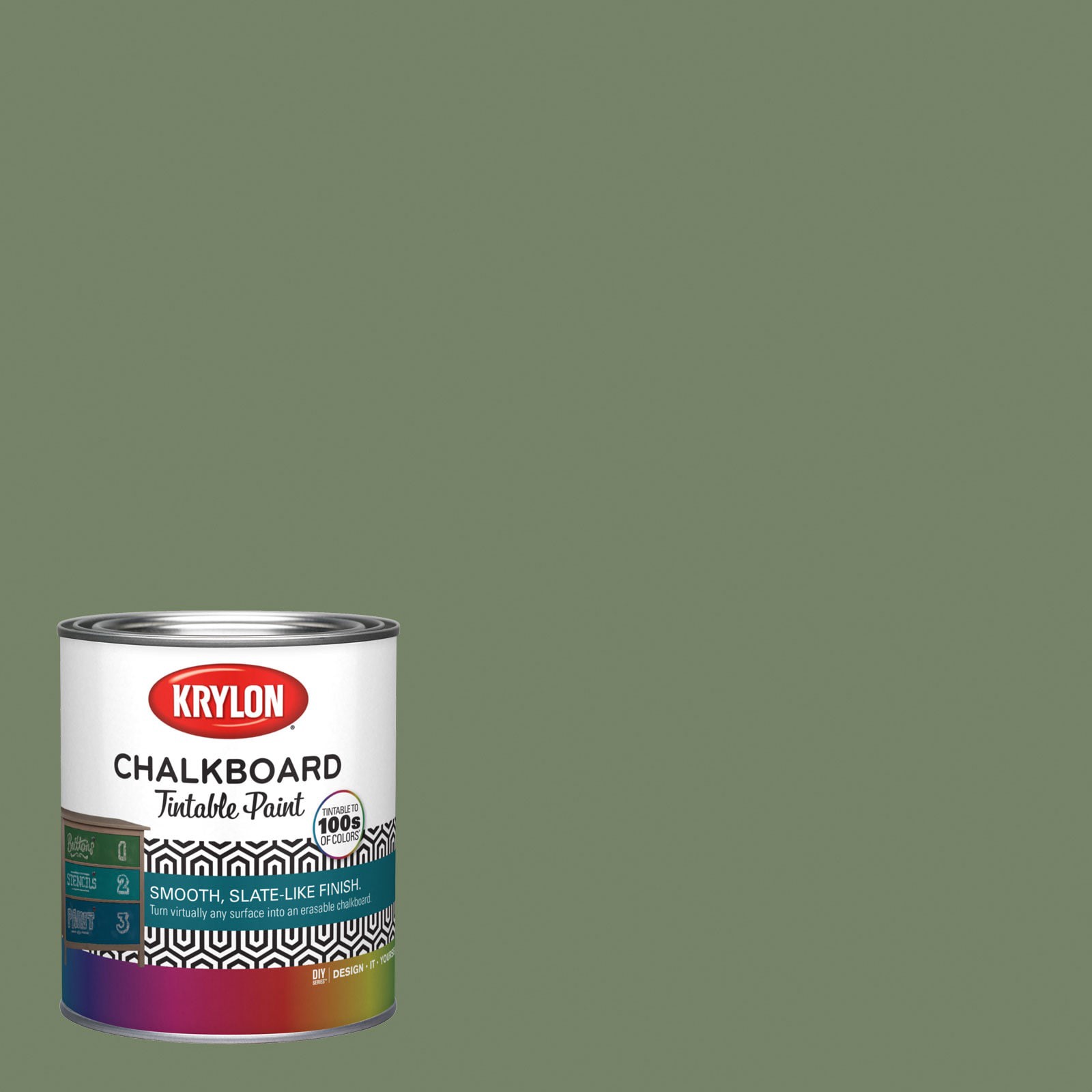 slide 1 of 6, Krylon Latex Northern Glen 5007-4B Chalkboard Paint (1-quart), 1 ct