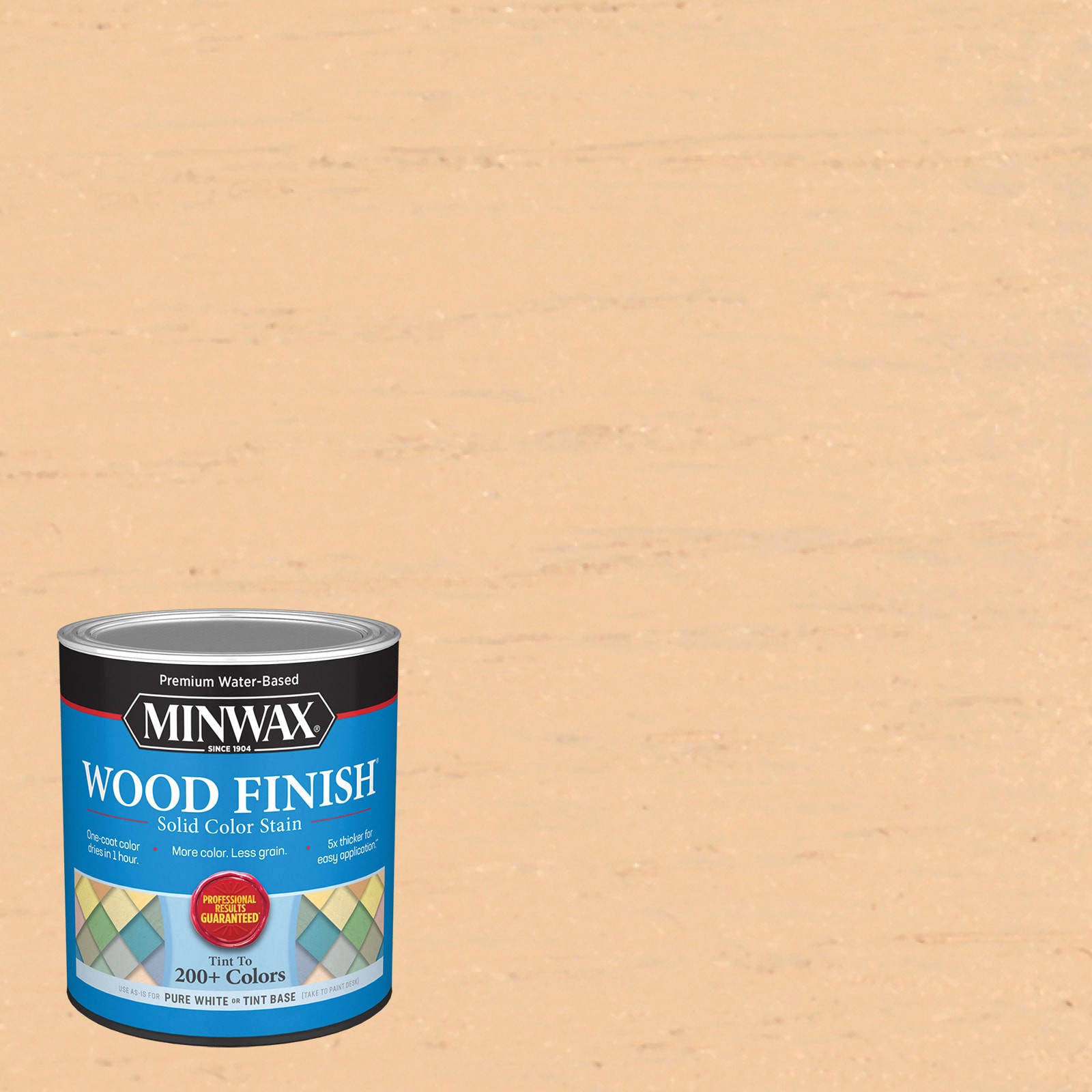 slide 1 of 6, Minwax Wood Finish Water-based Natural Peach MW1098 Solid Interior Stain ( 1-quart ), 1 ct