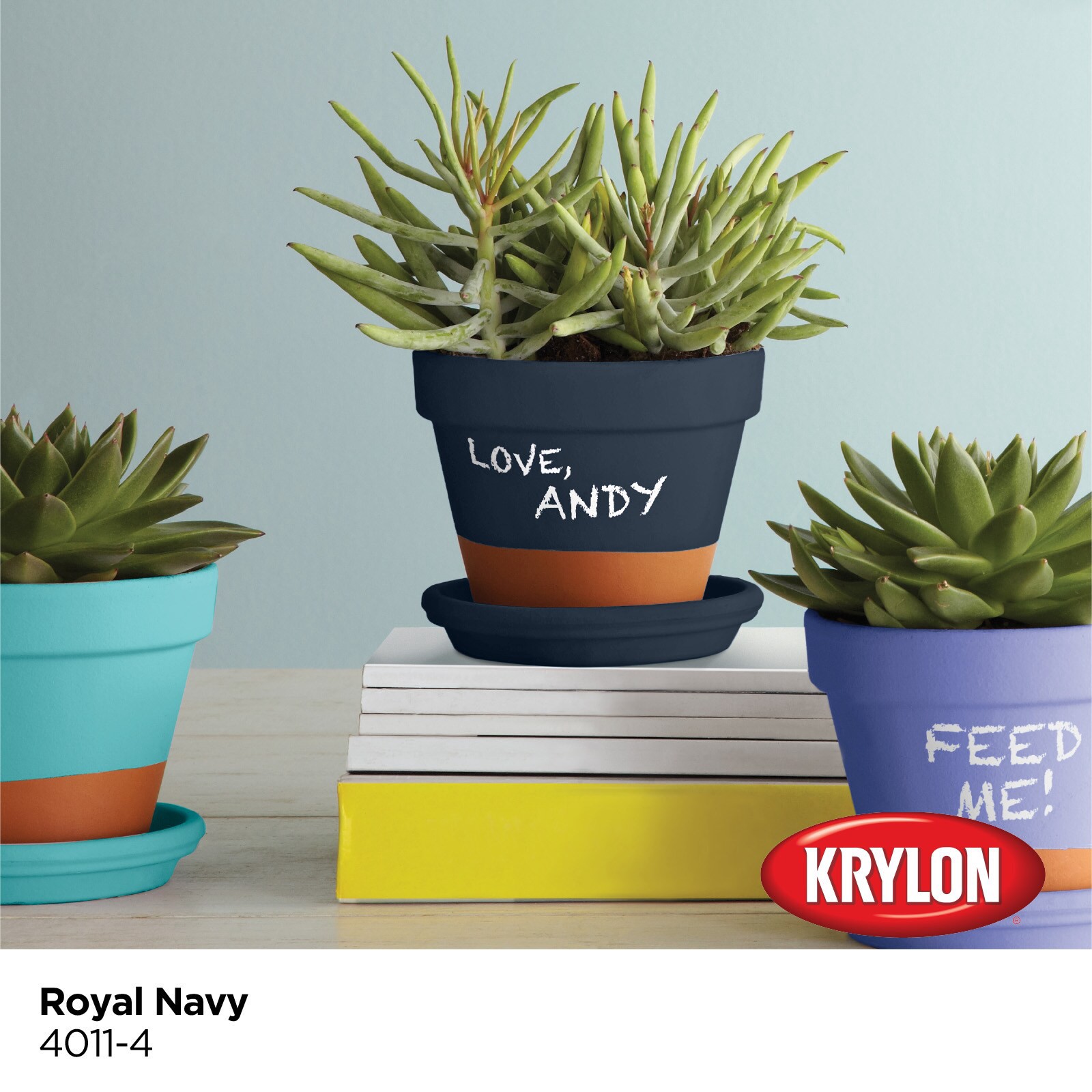 slide 2 of 6, Krylon Latex Royal Navy 4011-4 Chalkboard Paint (1-quart), 1 ct