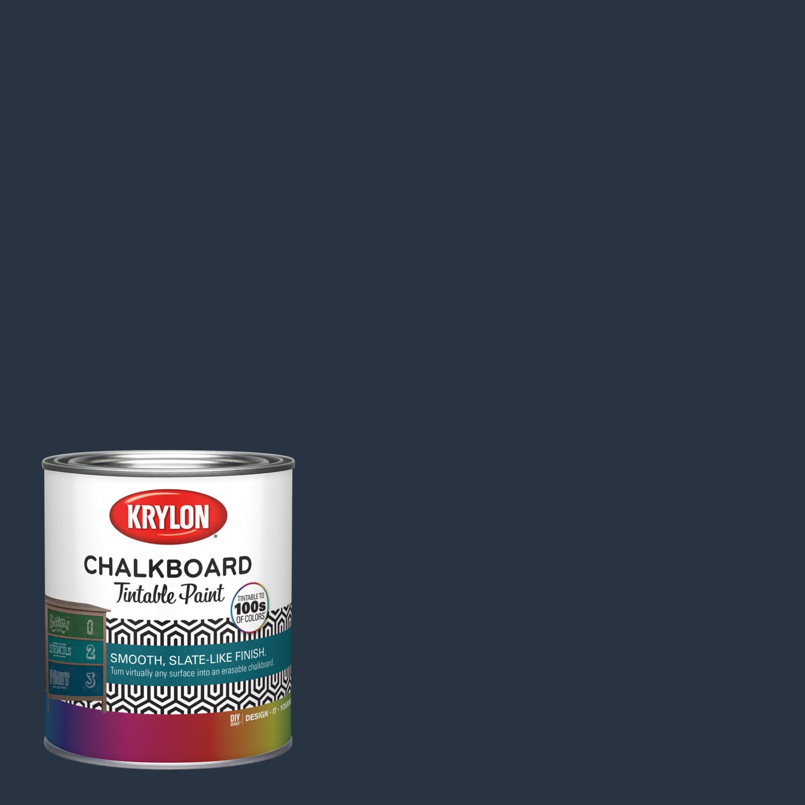 slide 1 of 6, Krylon Latex Royal Navy 4011-4 Chalkboard Paint (1-quart), 1 ct