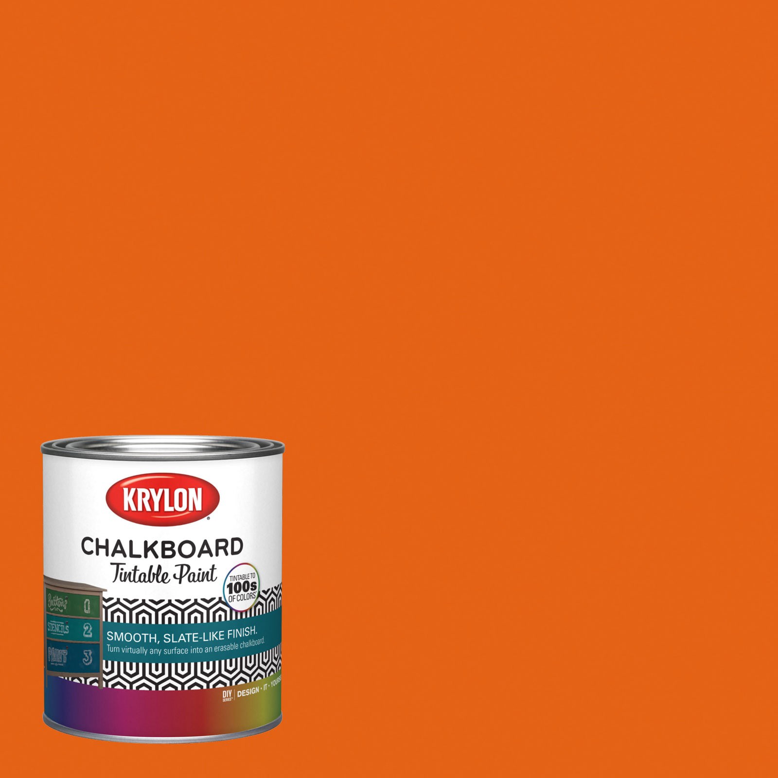 slide 1 of 6, Krylon Latex Island Orange 2010-2 Chalkboard Paint (1-quart), 1 ct