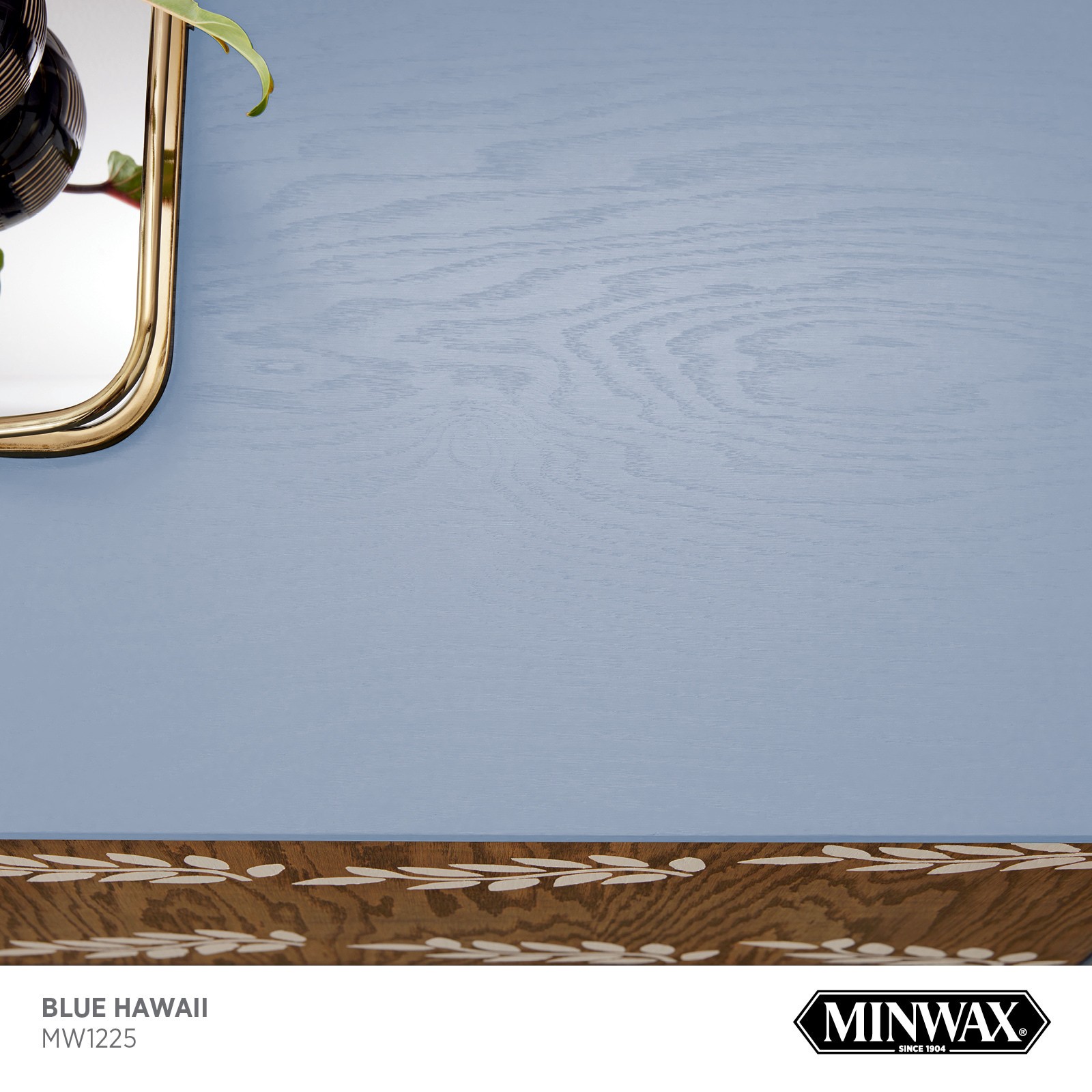 slide 2 of 6, Minwax Wood Finish Water-based Blue Hawaii MW1225 Solid Interior Stain ( 1-quart ), 1 ct
