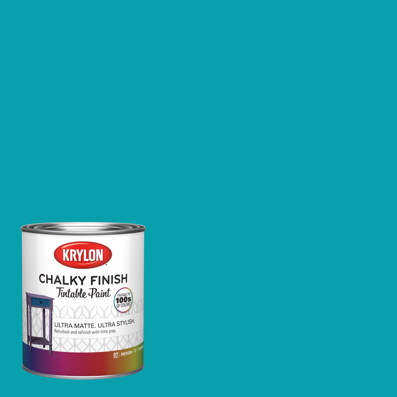 slide 1 of 6, Krylon Water-based Exotic Sea 5004-10b Chalky Paint (1-quart), 1 ct