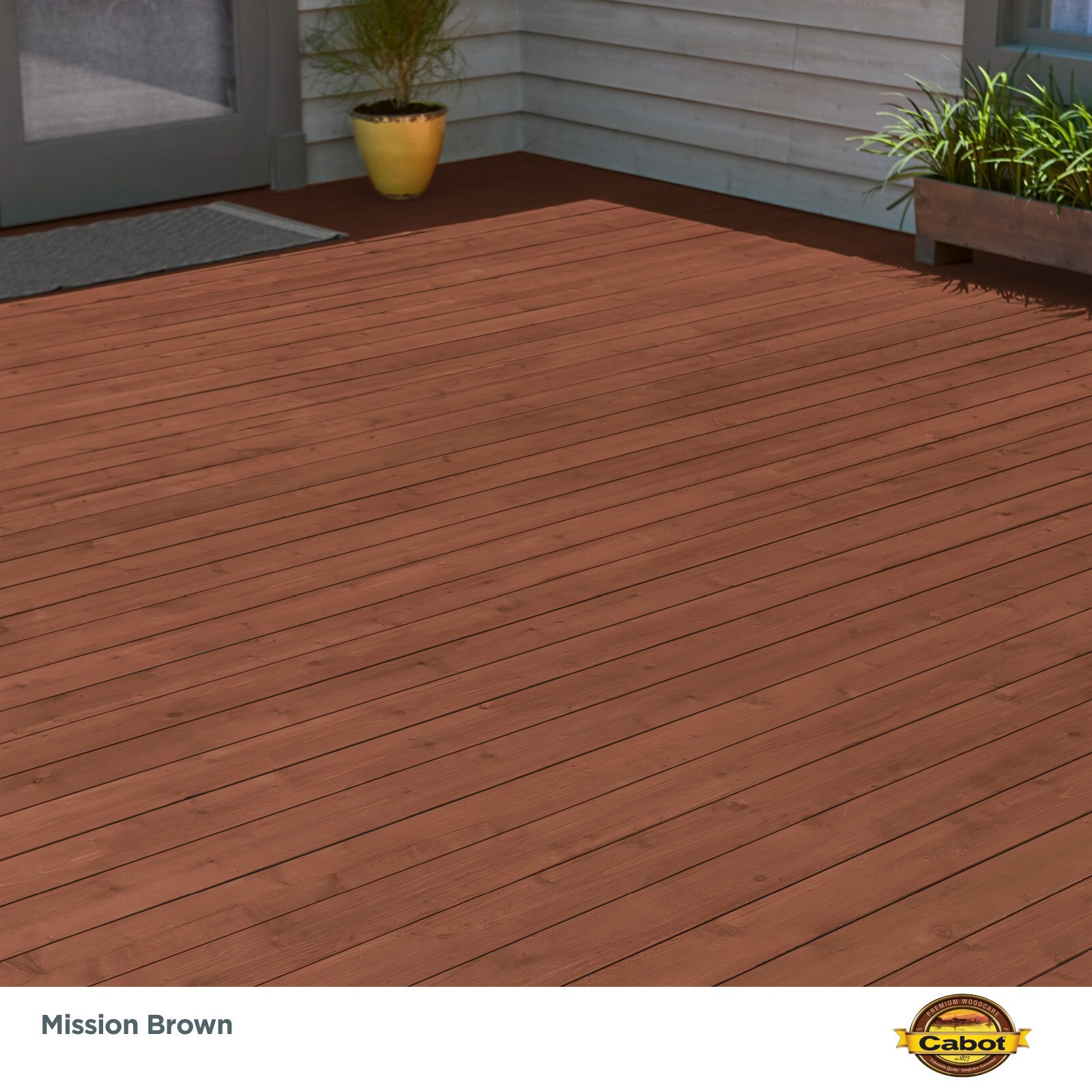 slide 3 of 6, Cabot Mission Brown Semi-solid Exterior Wood Stain and Sealer (5-Gallon), 