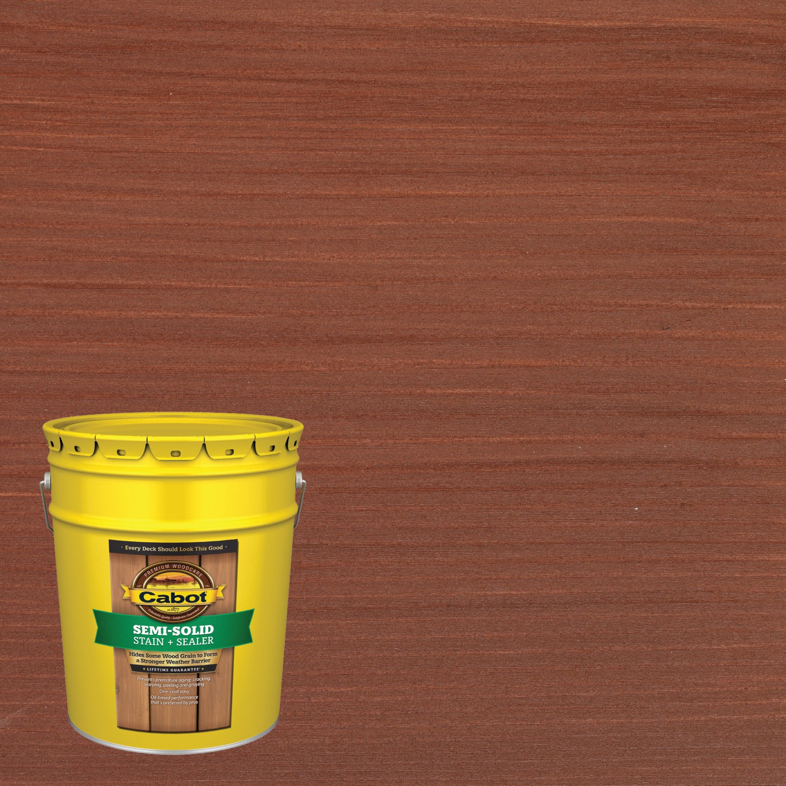 slide 1 of 6, Cabot Mission Brown Semi-solid Exterior Wood Stain and Sealer (5-Gallon), 