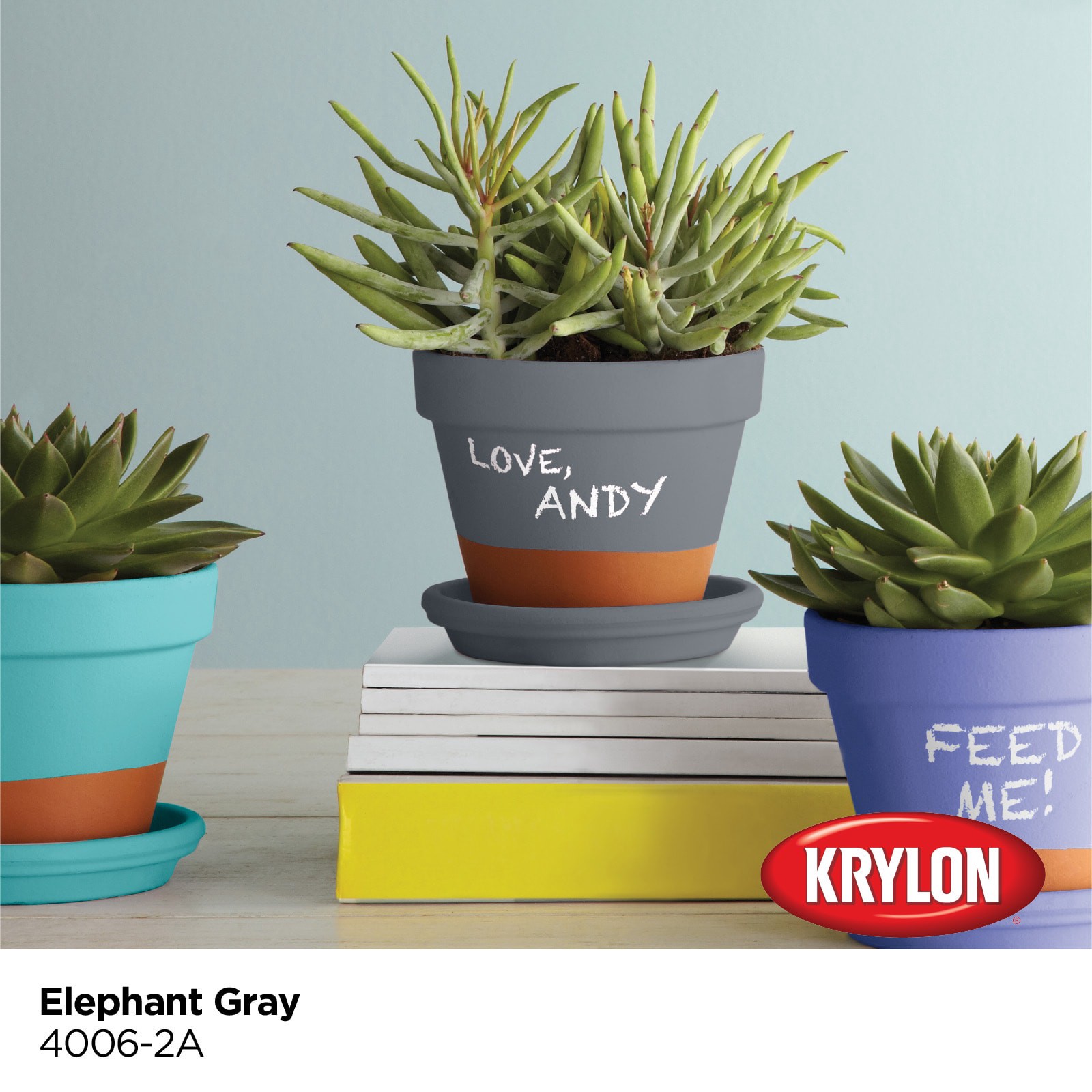 slide 2 of 6, Krylon Latex Elephant Gray 4006-2A Chalkboard Paint (1-quart), 1 ct