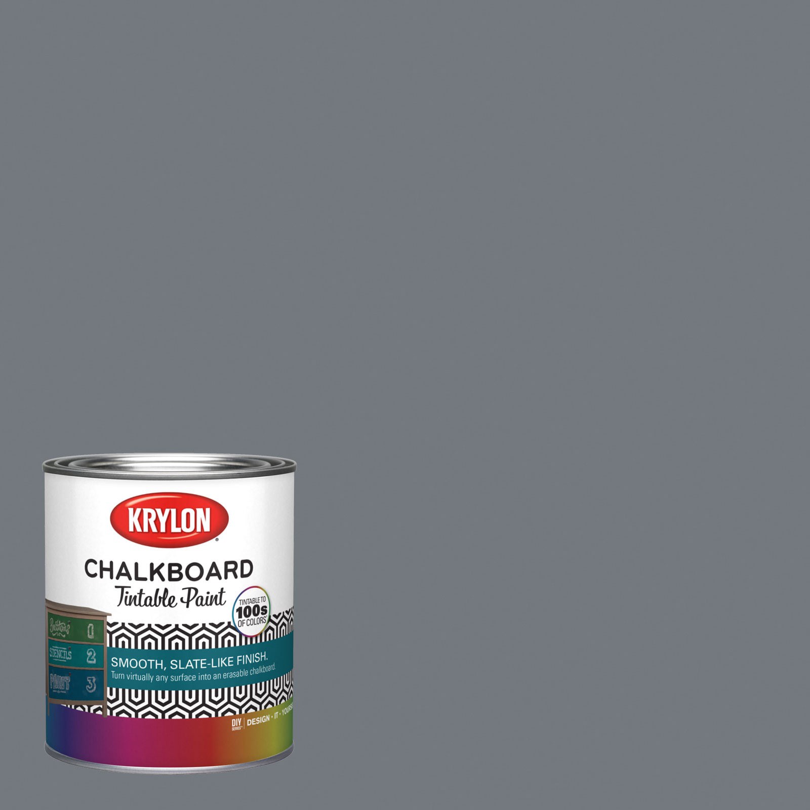 slide 1 of 6, Krylon Latex Elephant Gray 4006-2A Chalkboard Paint (1-quart), 1 ct