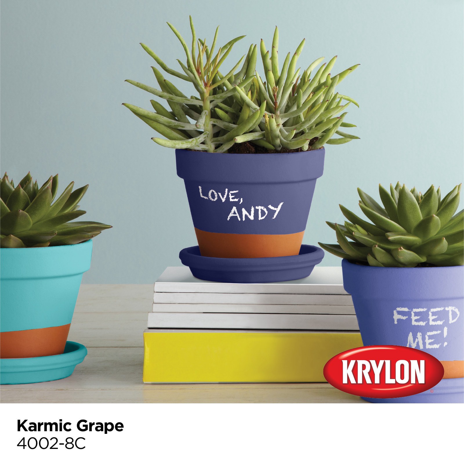 slide 2 of 6, Krylon Latex Karmic Grape 4002-8C Chalkboard Paint (1-quart), 1 ct
