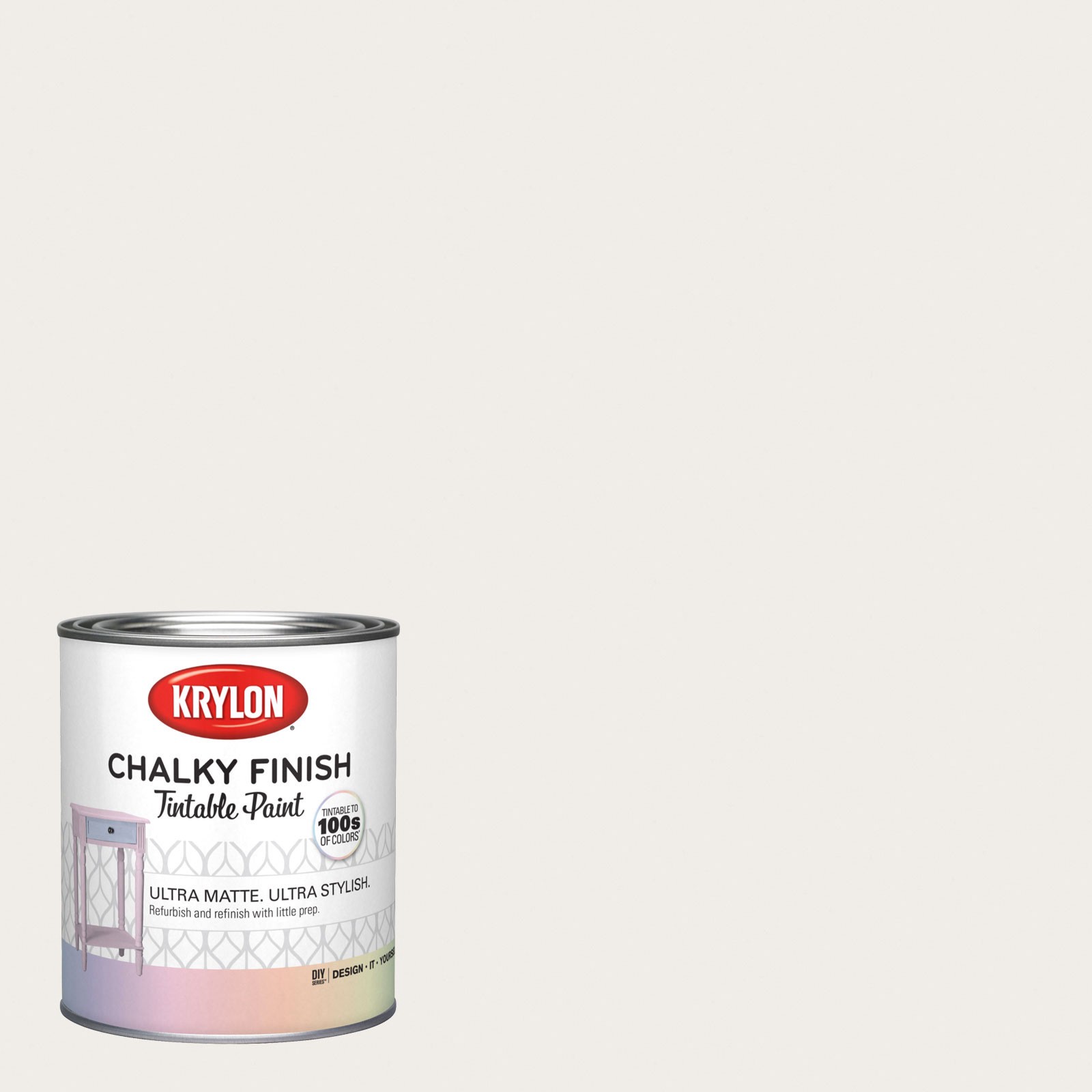 slide 1 of 6, Krylon Water-based Pure White Hgsw4006 Chalky Paint (1-quart), 1 ct