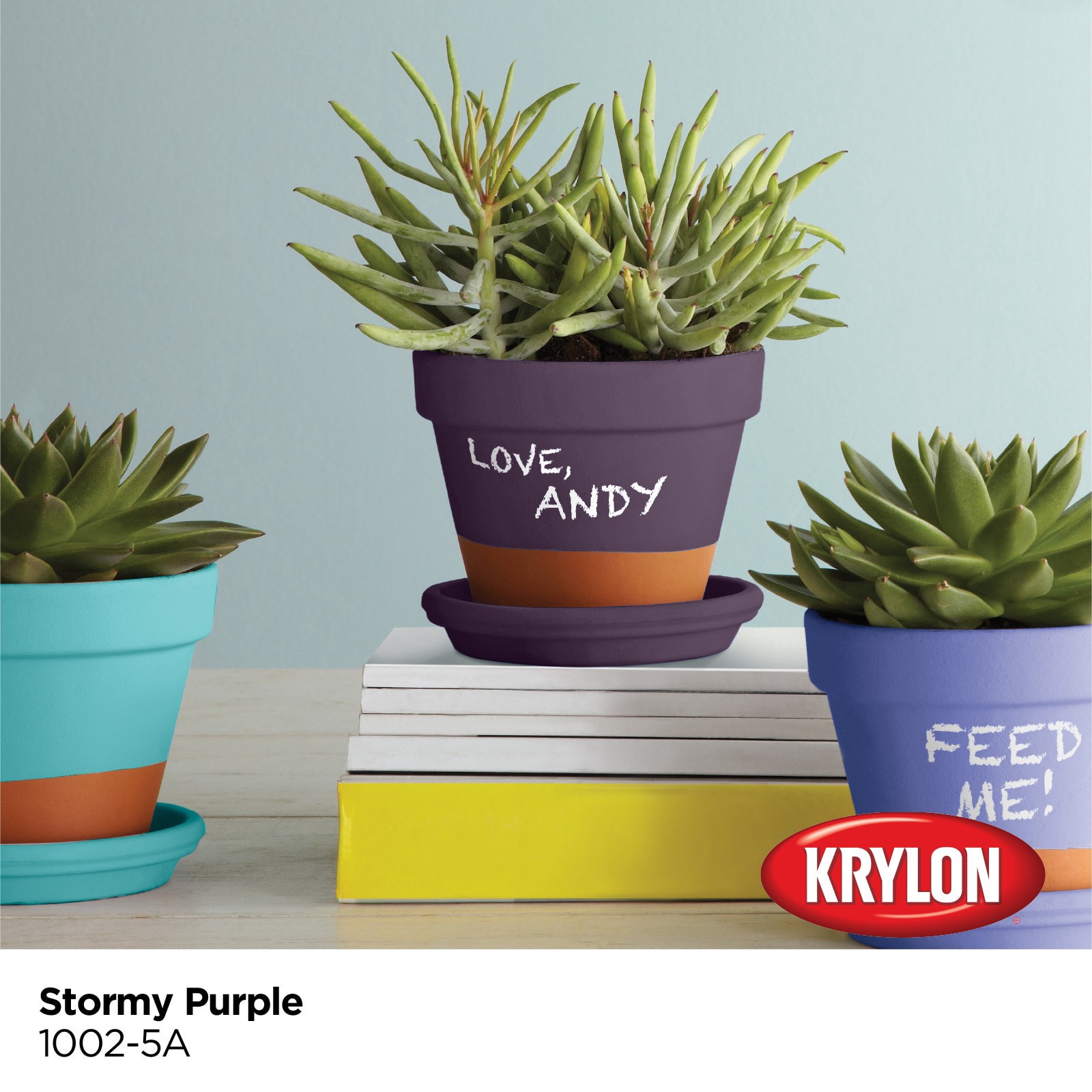 slide 2 of 6, Krylon Latex Stormy Purple 1002-5A Chalkboard Paint (1-quart), 1 ct