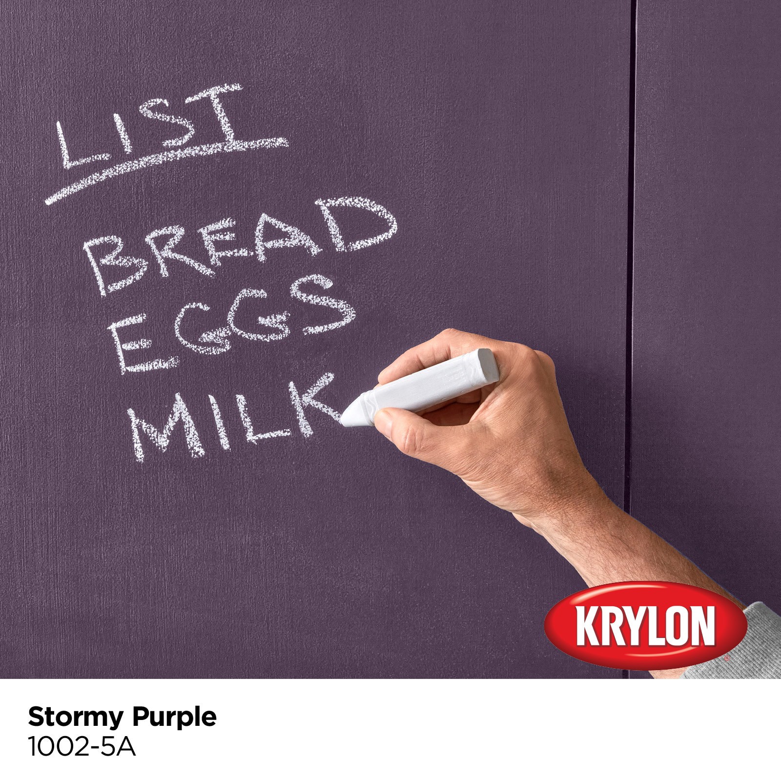slide 3 of 6, Krylon Latex Stormy Purple 1002-5A Chalkboard Paint (1-quart), 1 ct