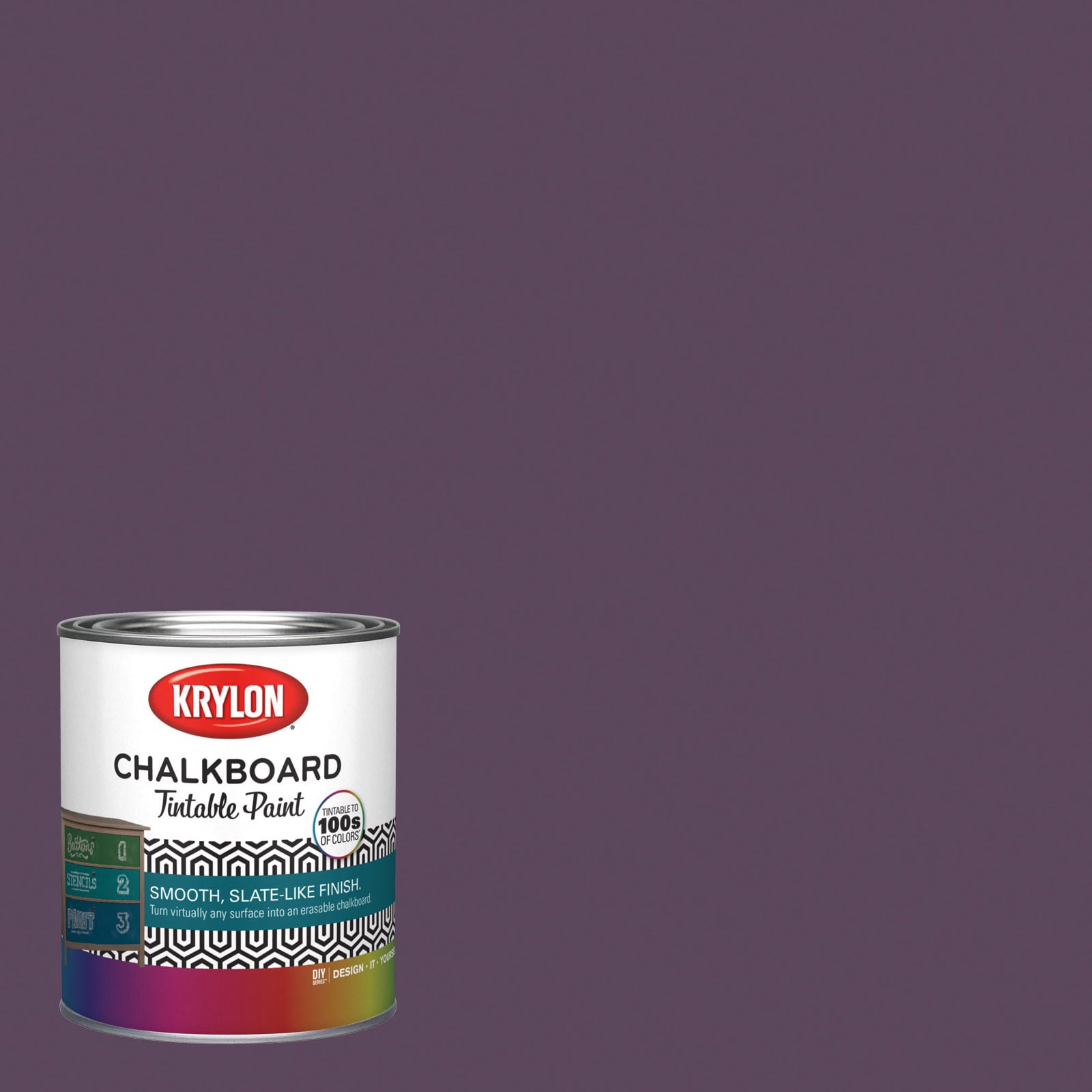 slide 1 of 6, Krylon Latex Stormy Purple 1002-5A Chalkboard Paint (1-quart), 1 ct