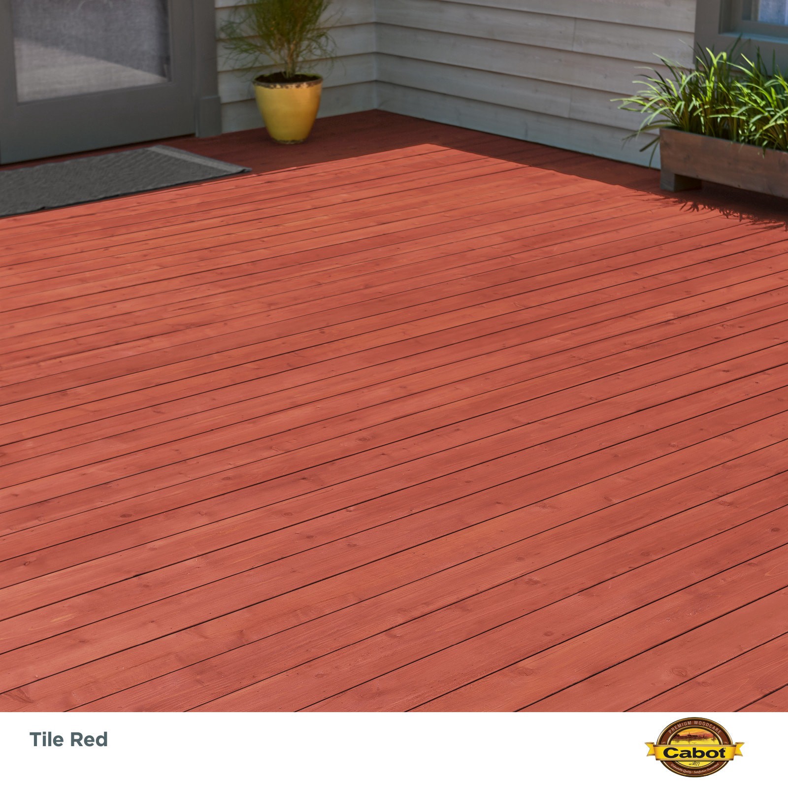 slide 3 of 6, Cabot Tile Red Semi-solid Exterior Wood Stain and Sealer (5-Gallon), 