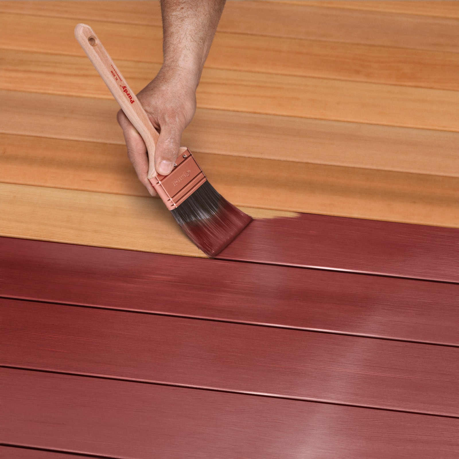 slide 4 of 6, Cabot Tile Red Semi-solid Exterior Wood Stain and Sealer (5-Gallon), 