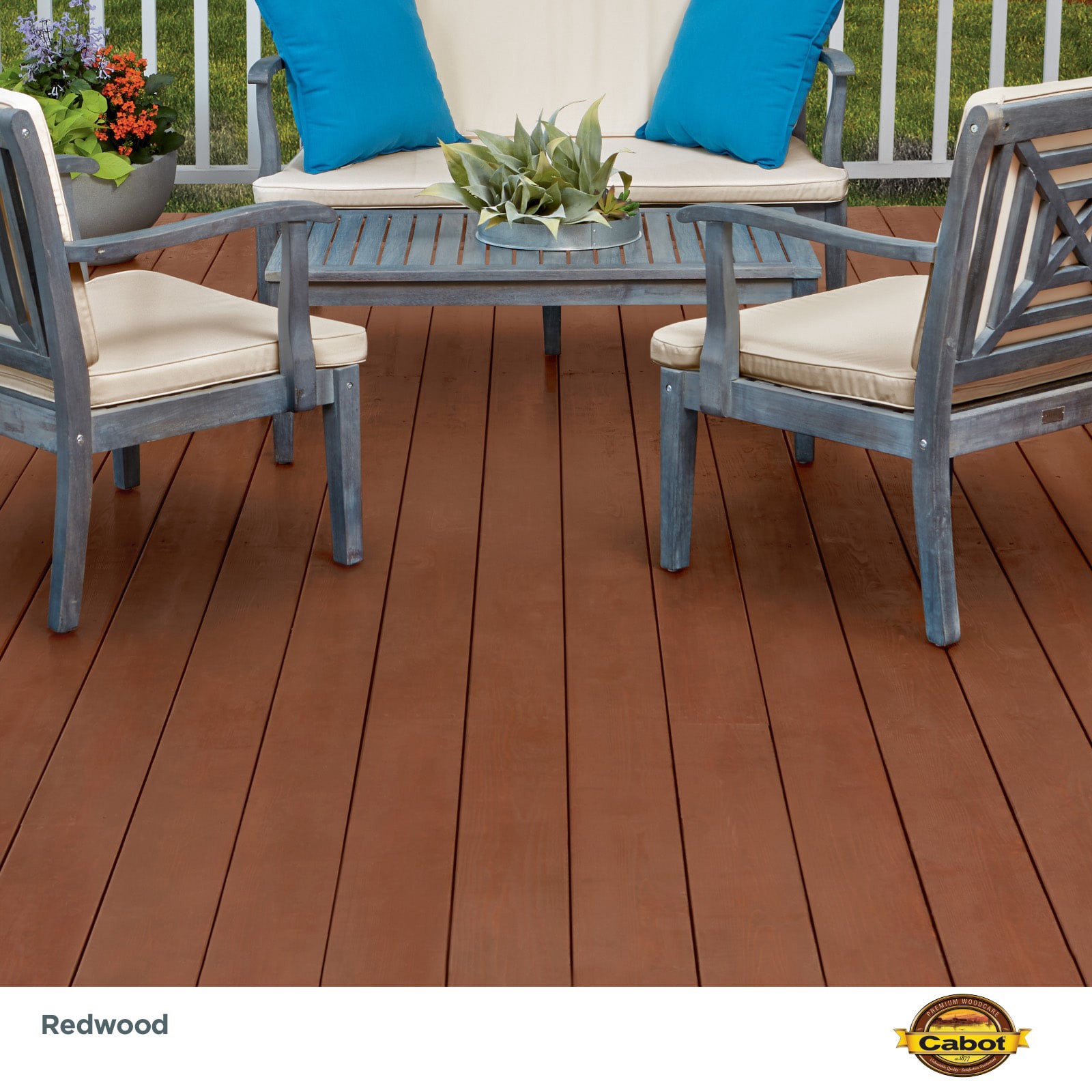 slide 2 of 6, Cabot Redwood Solid Exterior Wood Stain and Sealer (1-Gallon), 