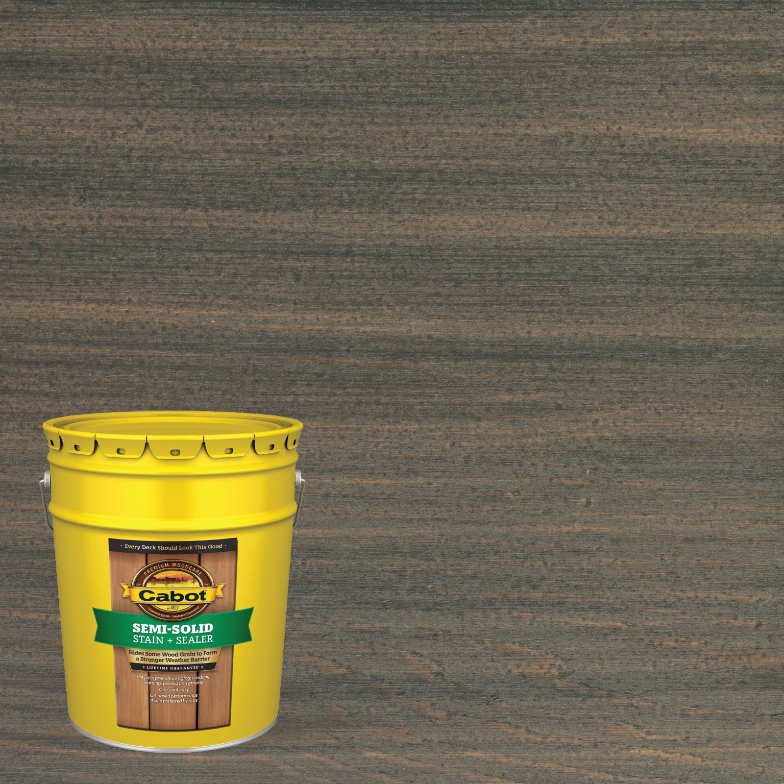 slide 1 of 6, Cabot Tintable Dark Slate Semi-solid Exterior Wood Stain and Sealer in One ( 5-gallon ), 1 ct