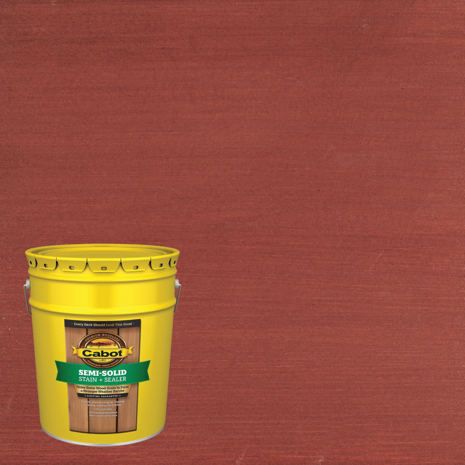 slide 1 of 6, Cabot Tintable Barn Red Semi-solid Exterior Wood Stain and Sealer in One ( 5-gallon ), 1 ct