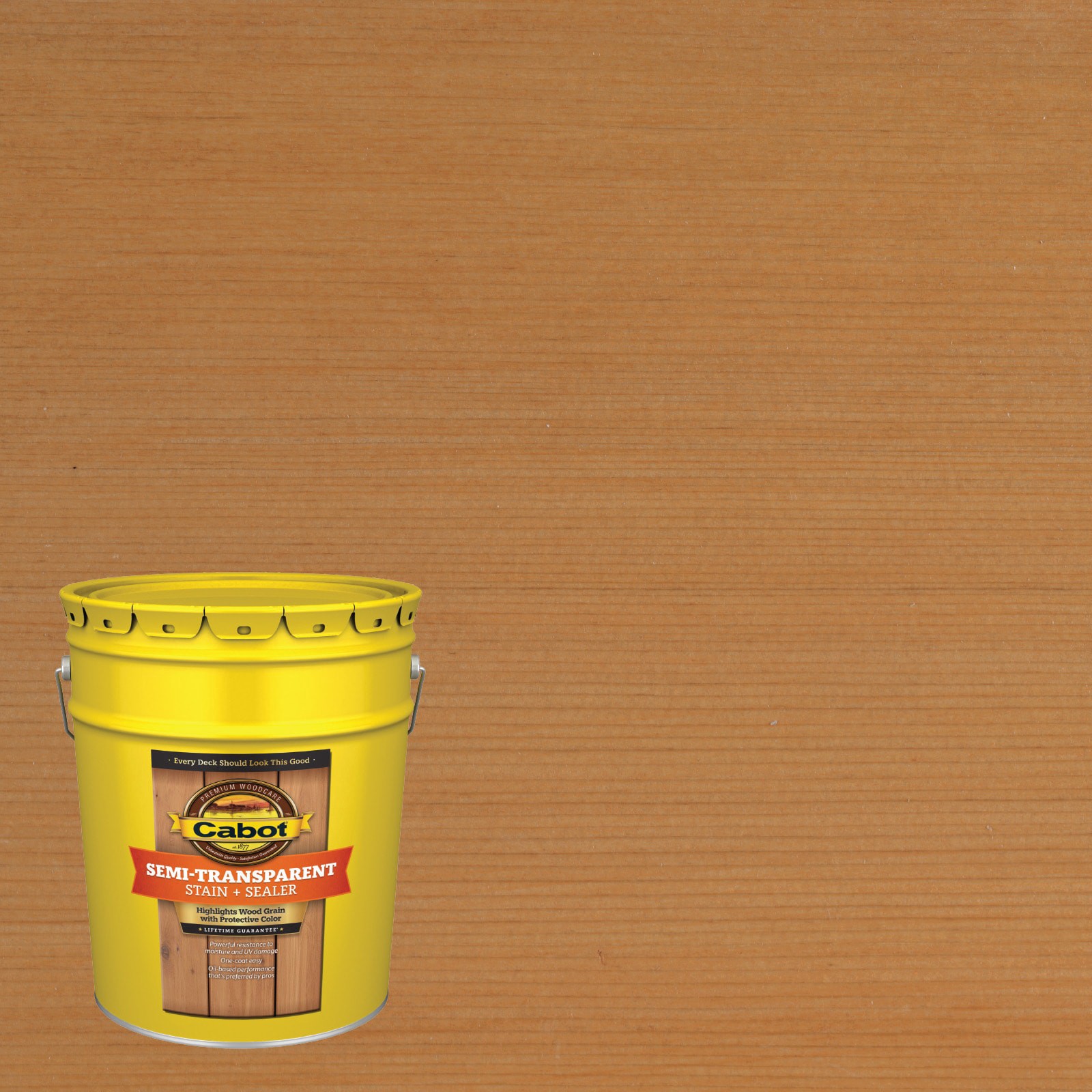 slide 1 of 6, Cabot Frontier Semi-transparent Exterior Wood Stain and Sealer in One ( 5-gallon ), 1 ct