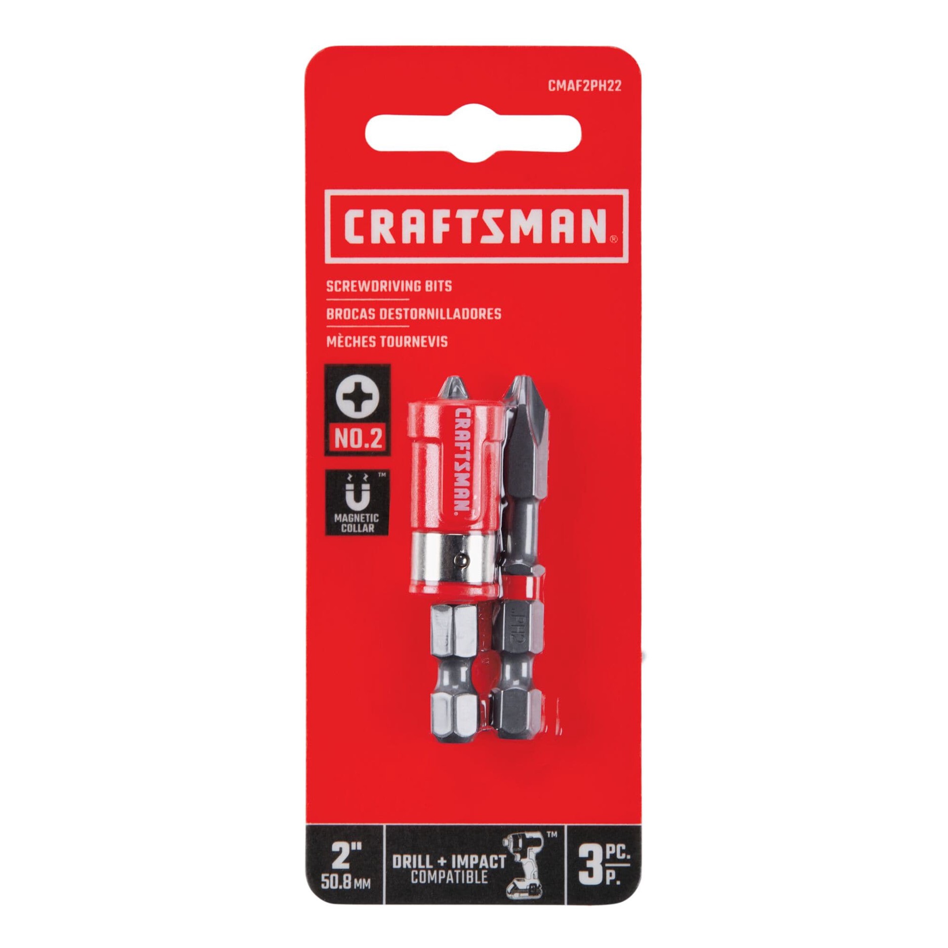 slide 4 of 6, CRAFTSMAN 2-in #2 Phillips Screwdriver Bit 2 -Piece, 1 ct