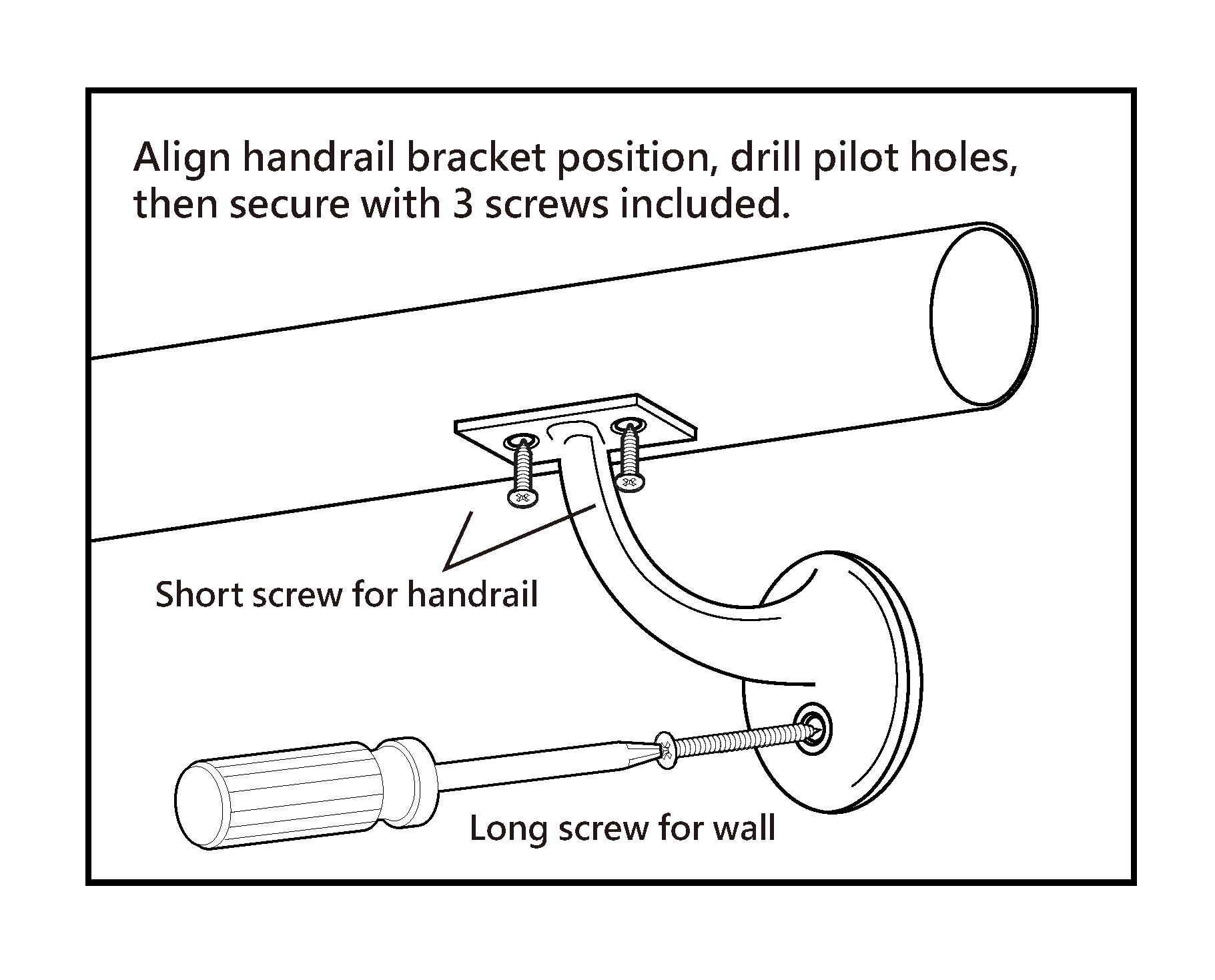 slide 4 of 4, RELIABILT 2.125-in x 3-in Champagne Painted Zinc alloy Interior Handrail bracket, 1 ct