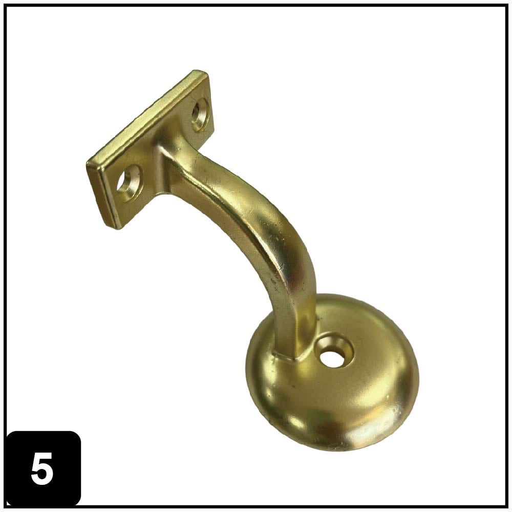 slide 5 of 6, RELIABILT 2.125-in x 3-in Champagne Painted Zinc alloy Interior Handrail bracket, 1 ct