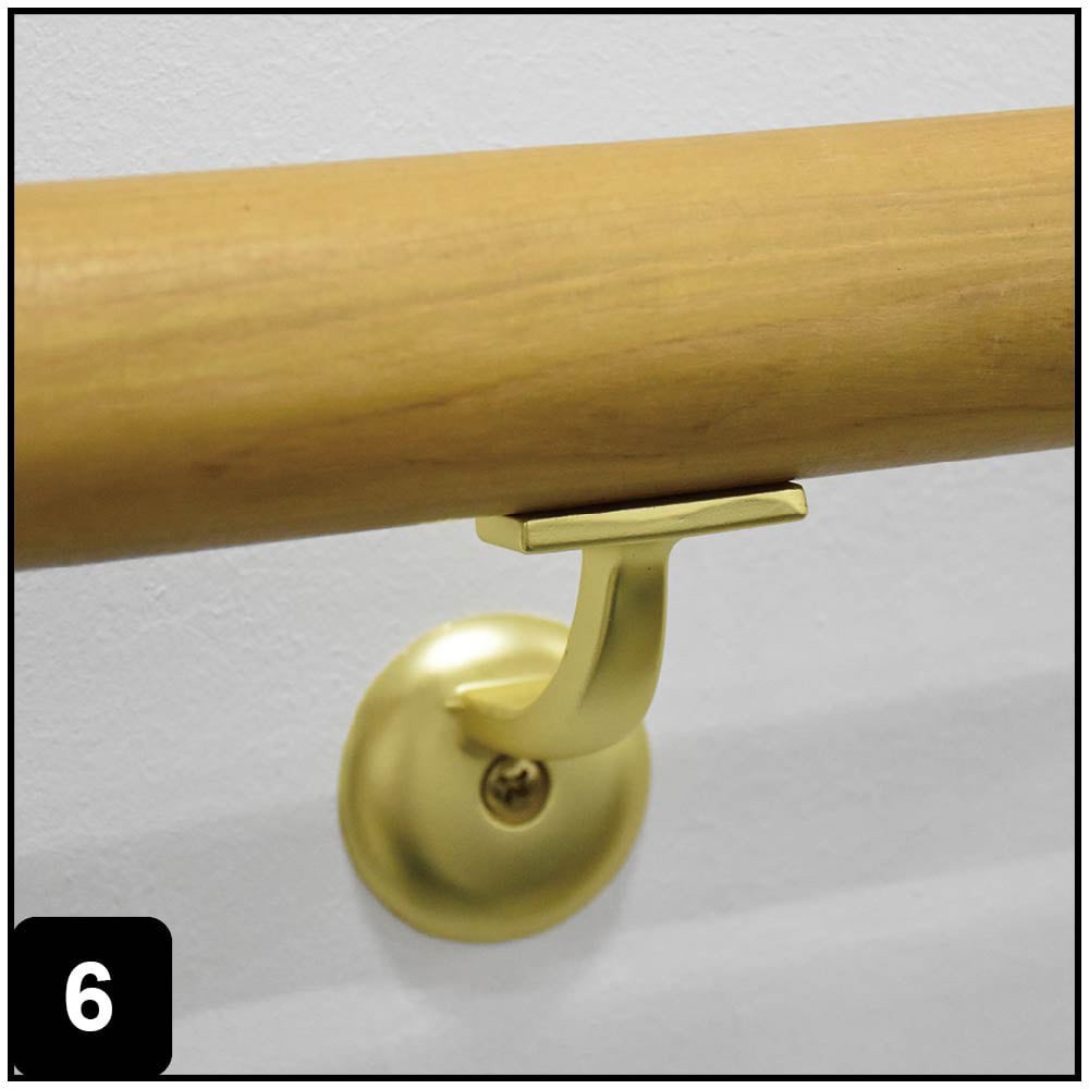 slide 6 of 6, RELIABILT 2.125-in x 3-in Champagne Painted Zinc alloy Interior Handrail bracket, 1 ct