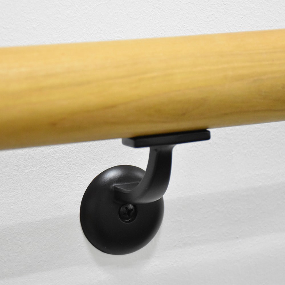 slide 2 of 4, RELIABILT 2.125-in x 3-in Black Painted Zinc alloy Interior Handrail bracket, 1 ct