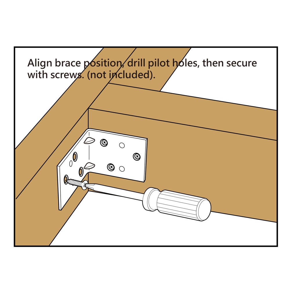 slide 2 of 4, RELIABILT 1.5-in x 1.5-in x 1.5-in 1.8 -Gauge Zinc-plated Steel Corner brace, 1 ct