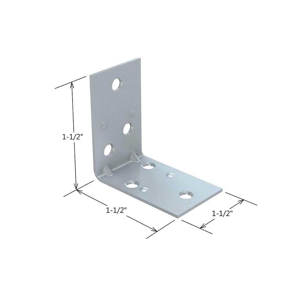 slide 3 of 4, RELIABILT 1.5-in x 1.5-in x 1.5-in 1.8 -Gauge Zinc-plated Steel Corner brace, 1 ct
