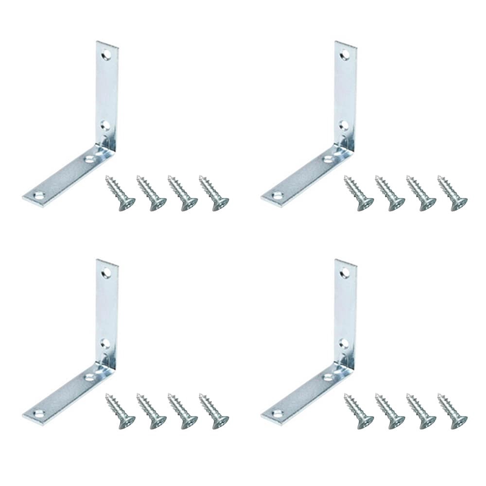 slide 1 of 4, RELIABILT 2-in x 0.625-in x 2-in 1.8 -Gauge Zinc-plated Steel Corner brace 4 -Pack, 1 ct