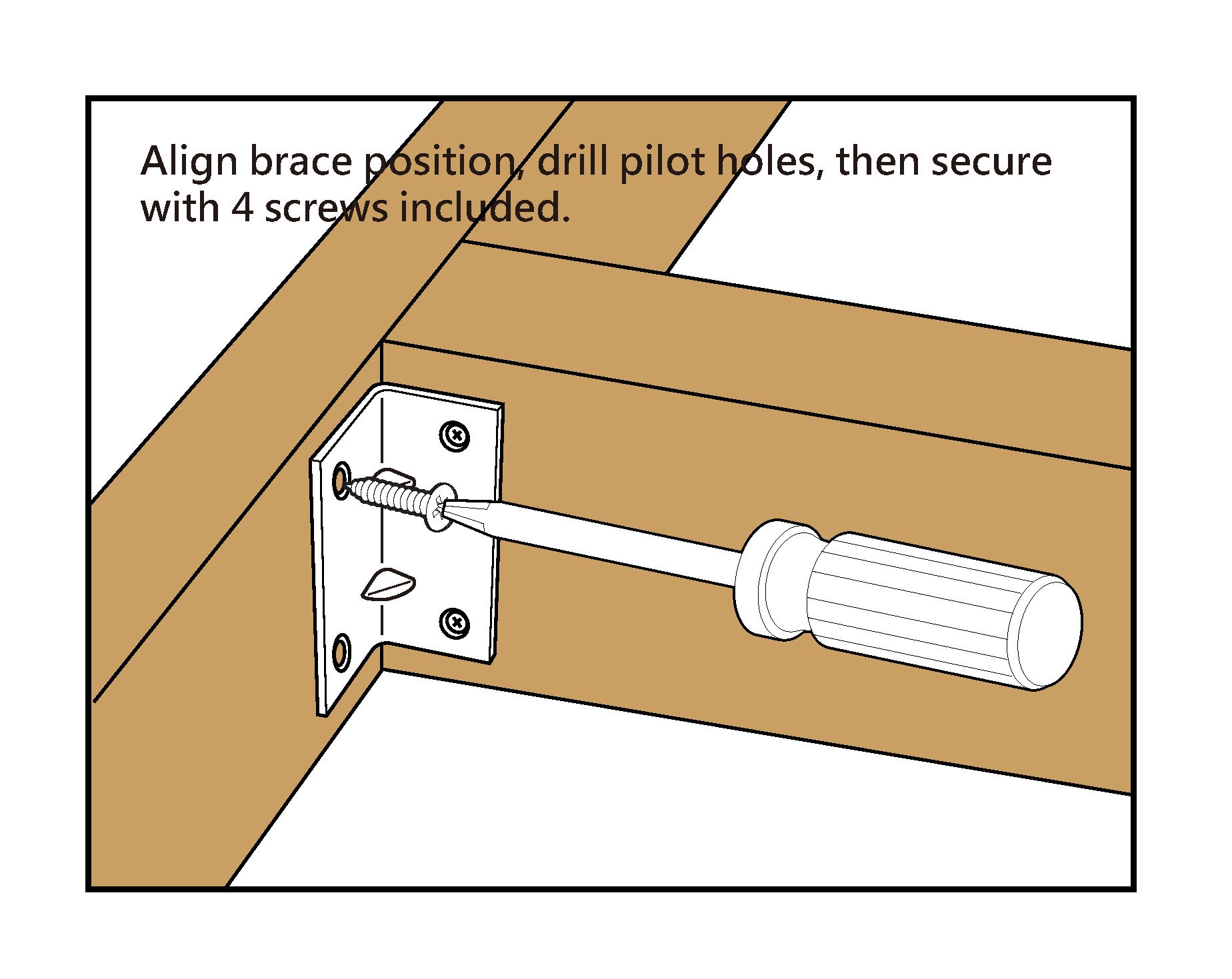 slide 2 of 4, RELIABILT 1.5-in x 0.75-in x 0.75-in 1 -Gauge Black Steel Corner brace 4 -Pack, 1 ct