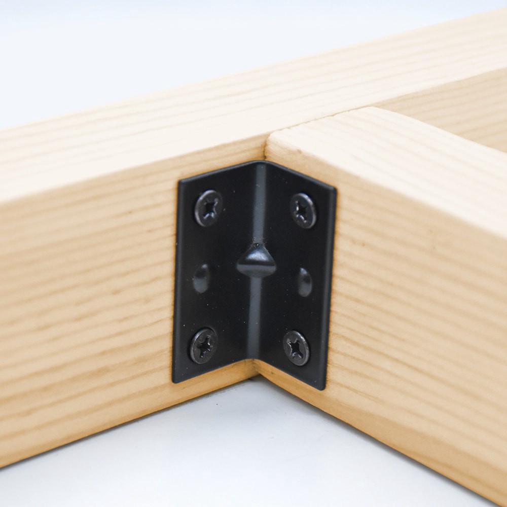 slide 4 of 4, RELIABILT 1.5-in x 0.75-in x 0.75-in 1 -Gauge Black Steel Corner brace 4 -Pack, 1 ct