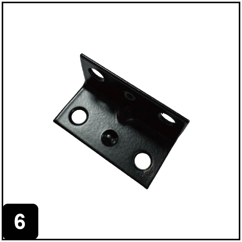 slide 6 of 6, RELIABILT 1.5-in x 0.75-in x 0.75-in 1 -Gauge Black Steel Corner brace 4 -Pack, 1 ct