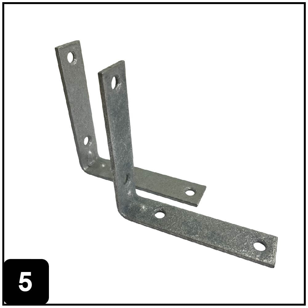 slide 5 of 6, RELIABILT 4-in x 0.875-in x 4-in 3 -Gauge Galvanized Steel Corner brace 4 -Pack, 1 ct