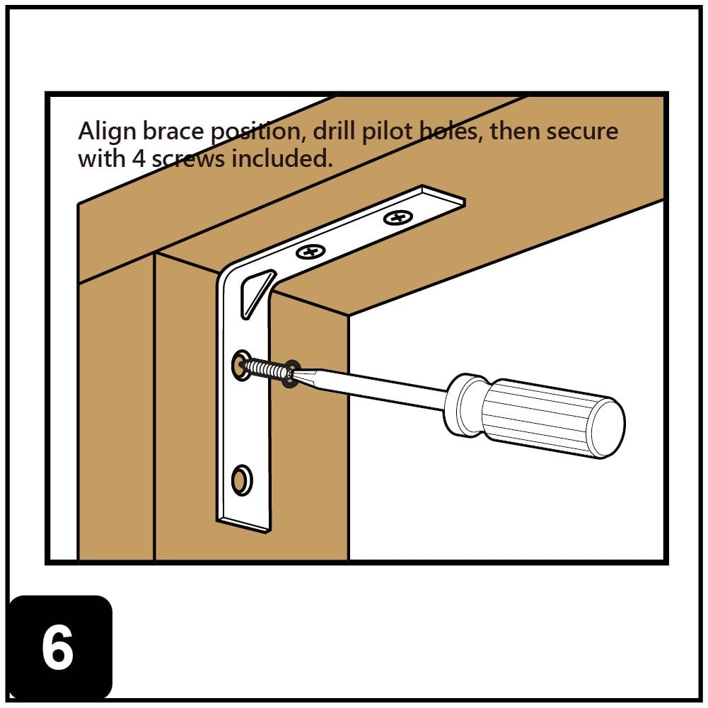 slide 6 of 6, RELIABILT 4-in x 0.875-in x 4-in 3 -Gauge Galvanized Steel Corner brace 4 -Pack, 1 ct