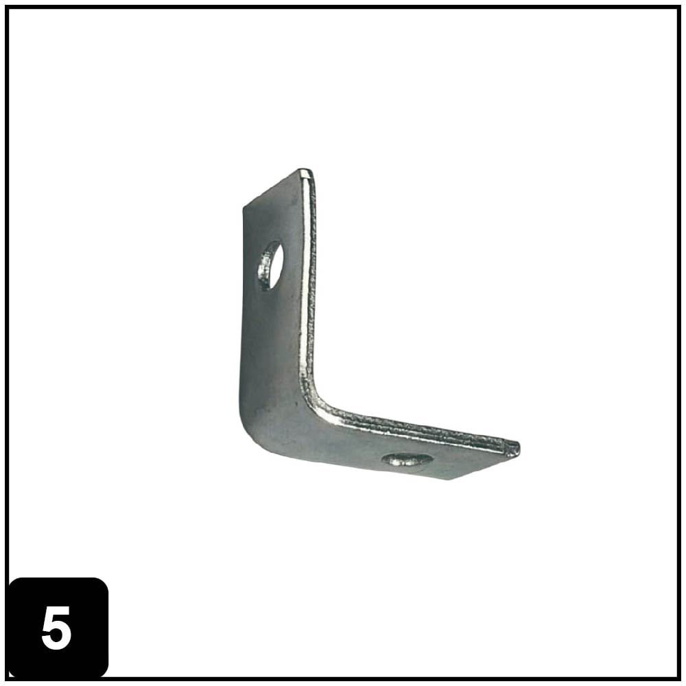 slide 5 of 6, RELIABILT 1-in x 0.5-in x 1-in 1.8 -Gauge Zinc-plated Steel Corner brace 4 -Pack, 1 ct