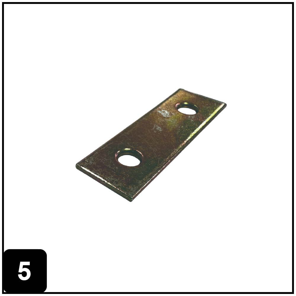 slide 5 of 6, RELIABILT 2-in x 0.625-in x 0.06-in 1.5 -Gauge Satin brass Steel Mending brace 4 -Pack, 1 ct