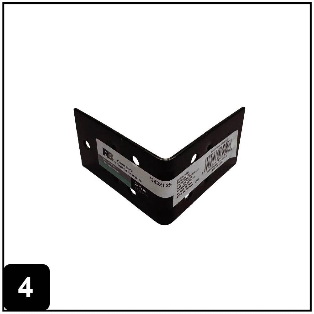 slide 5 of 6, RELIABILT 2.5-in x 1.5-in x 2.5-in 1.8 -Gauge Black Steel Corner brace, 1 ct