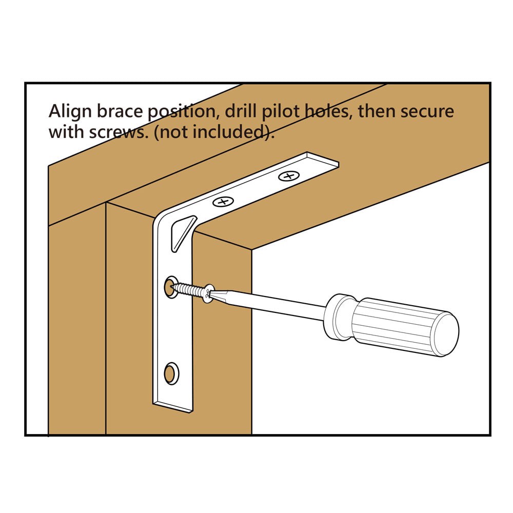 slide 3 of 6, RELIABILT 4-in x 0.875-in x 4-in 3 -Gauge Zinc-plated Steel Corner brace, 1 ct