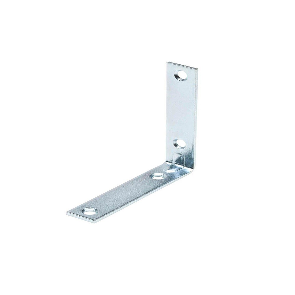 slide 1 of 6, RELIABILT 4-in x 0.875-in x 4-in 3 -Gauge Zinc-plated Steel Corner brace, 1 ct