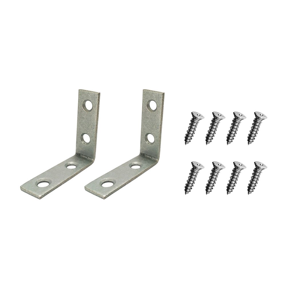slide 1 of 4, RELIABILT 1.5-in x 0.5-in x 1.5-in 1.8 -Gauge Galvanized Steel Corner brace 2 -Pack, 1 ct